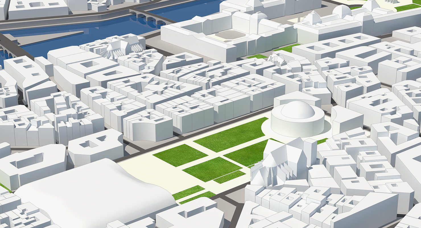 3D Paris Skyline model