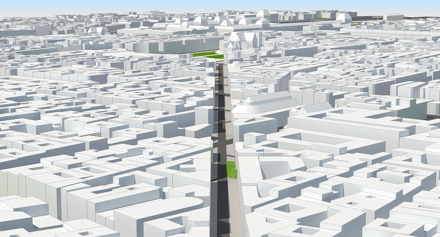 3D Paris Skyline model