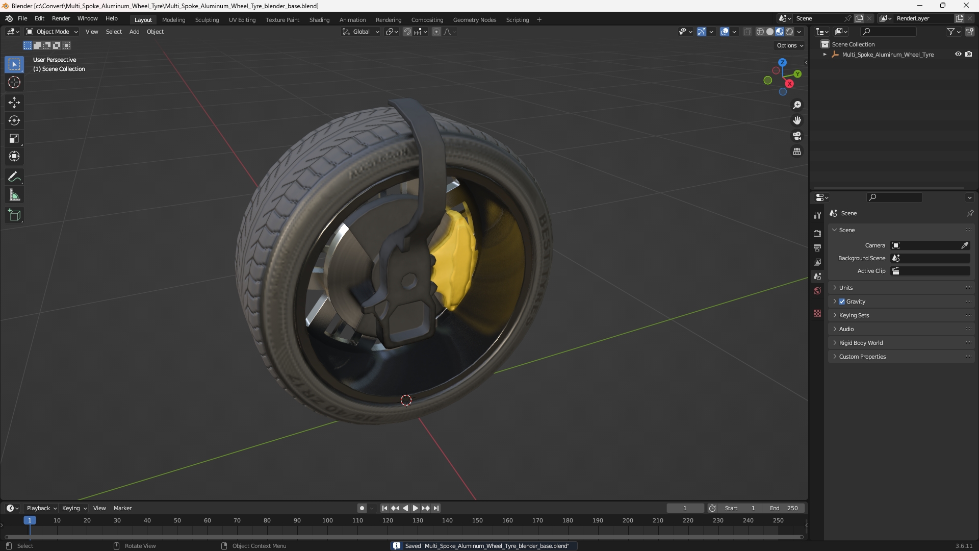 Multi Spoke Aluminum Wheel Tyre - view 10
