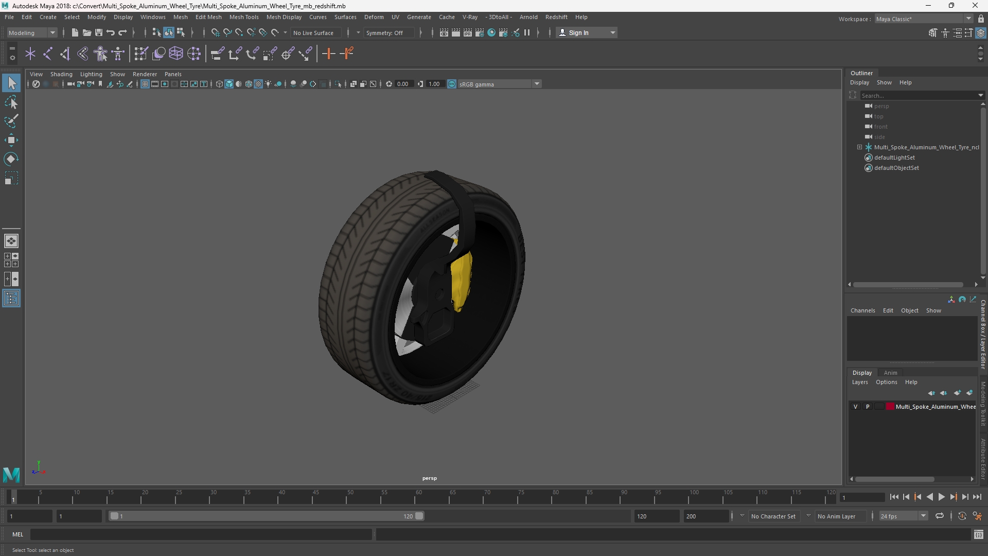Multi Spoke Aluminum Wheel Tyre - view 11