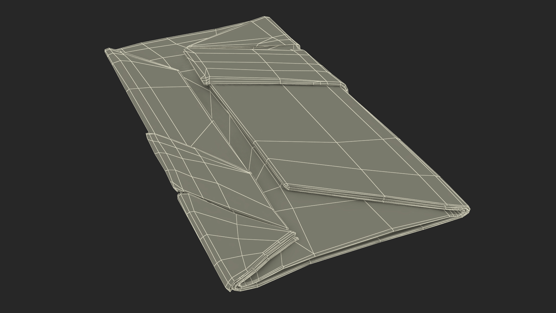 Buffet Napkin Fold Green 3D model
