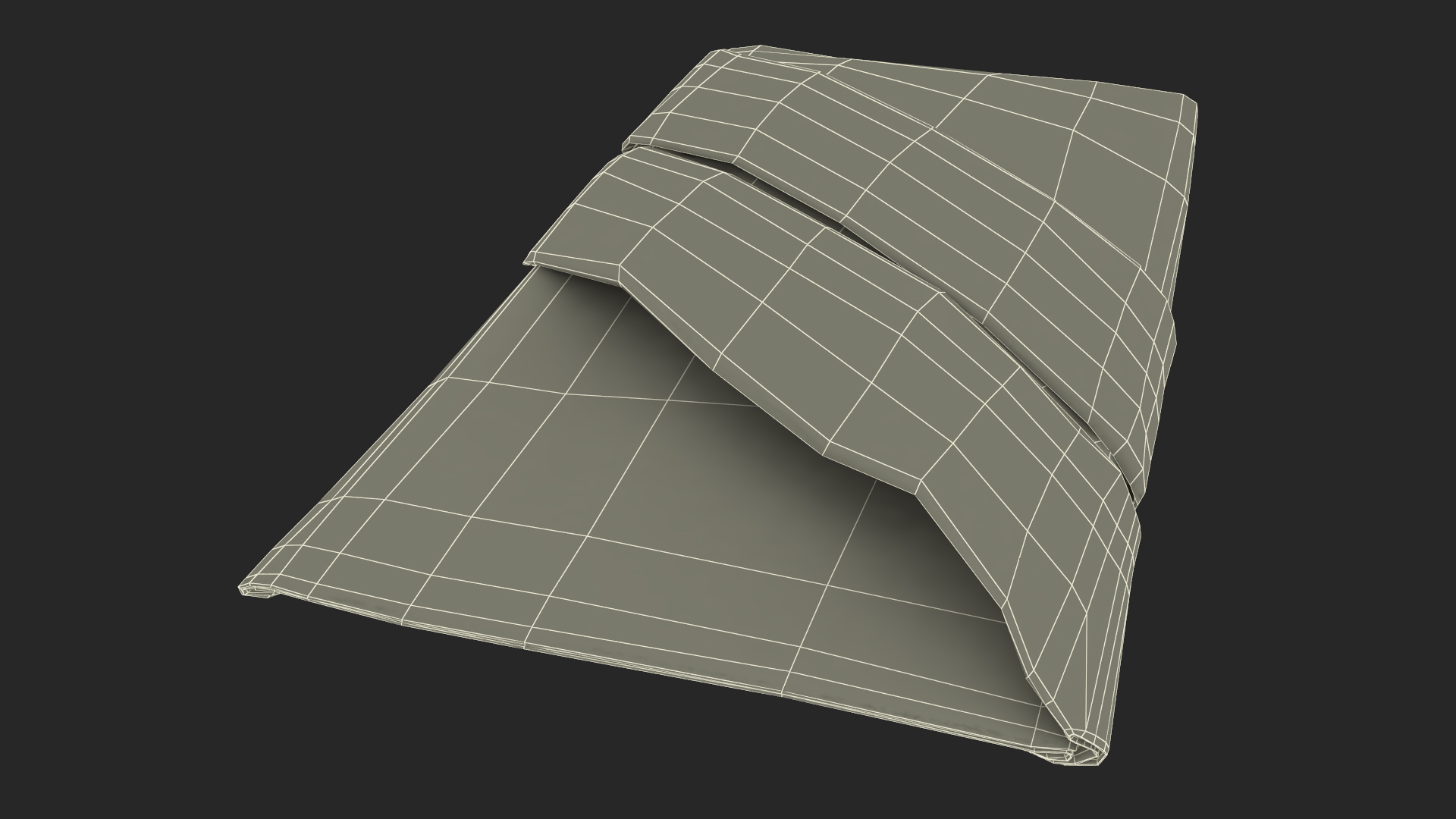Buffet Napkin Fold Green 3D model