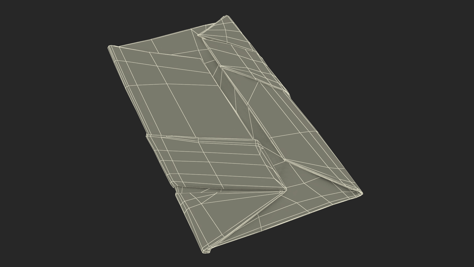 Buffet Napkin Fold Green 3D model