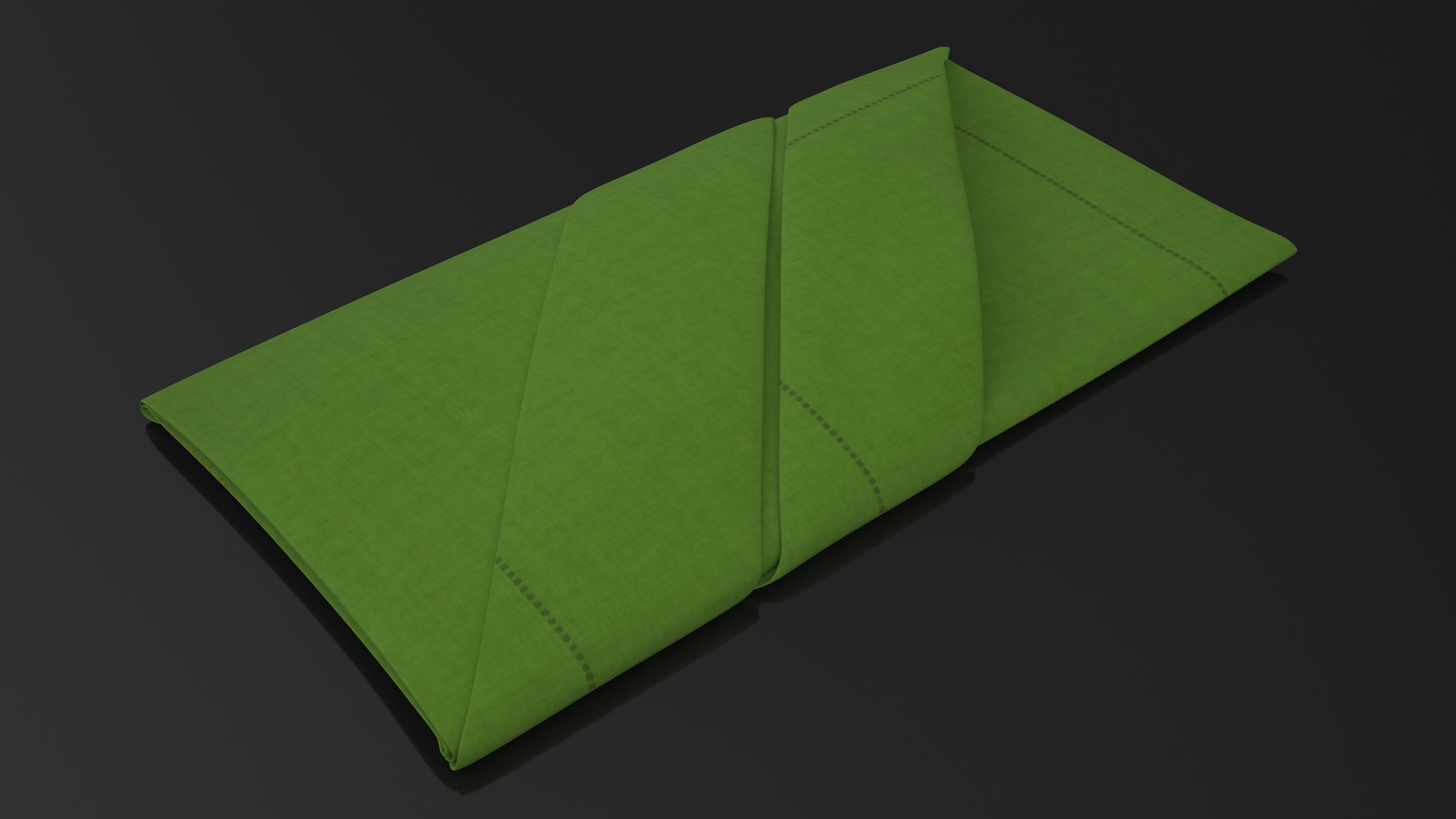 Buffet Napkin Fold Green 3D model