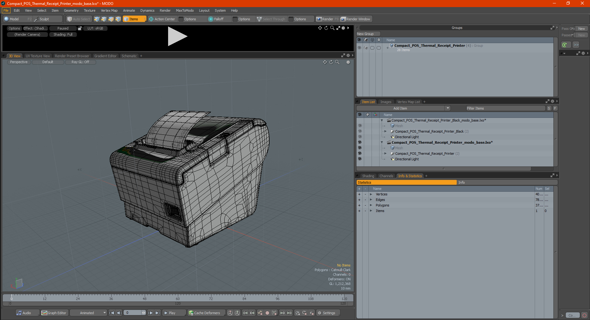3D model Compact POS Thermal Receipt Printer