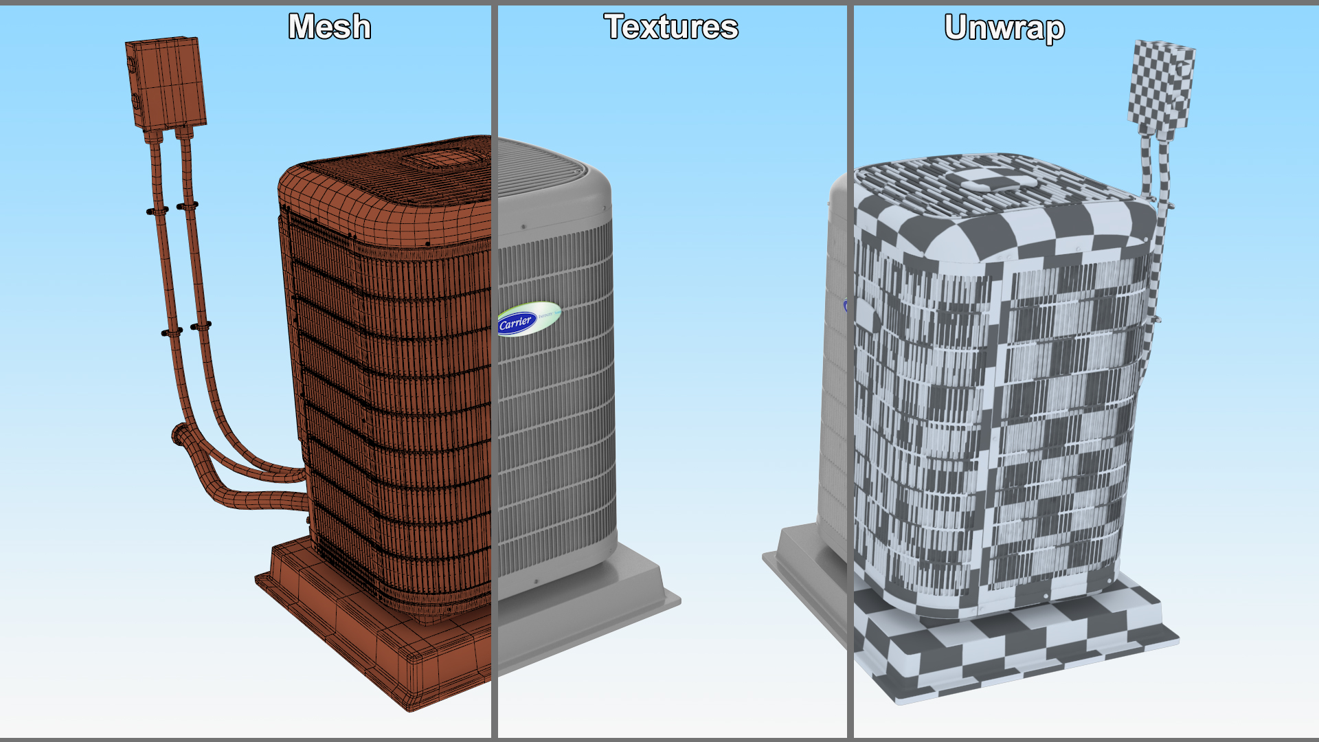 3D model Central Air Conditioner Carrier Infinity 19VS