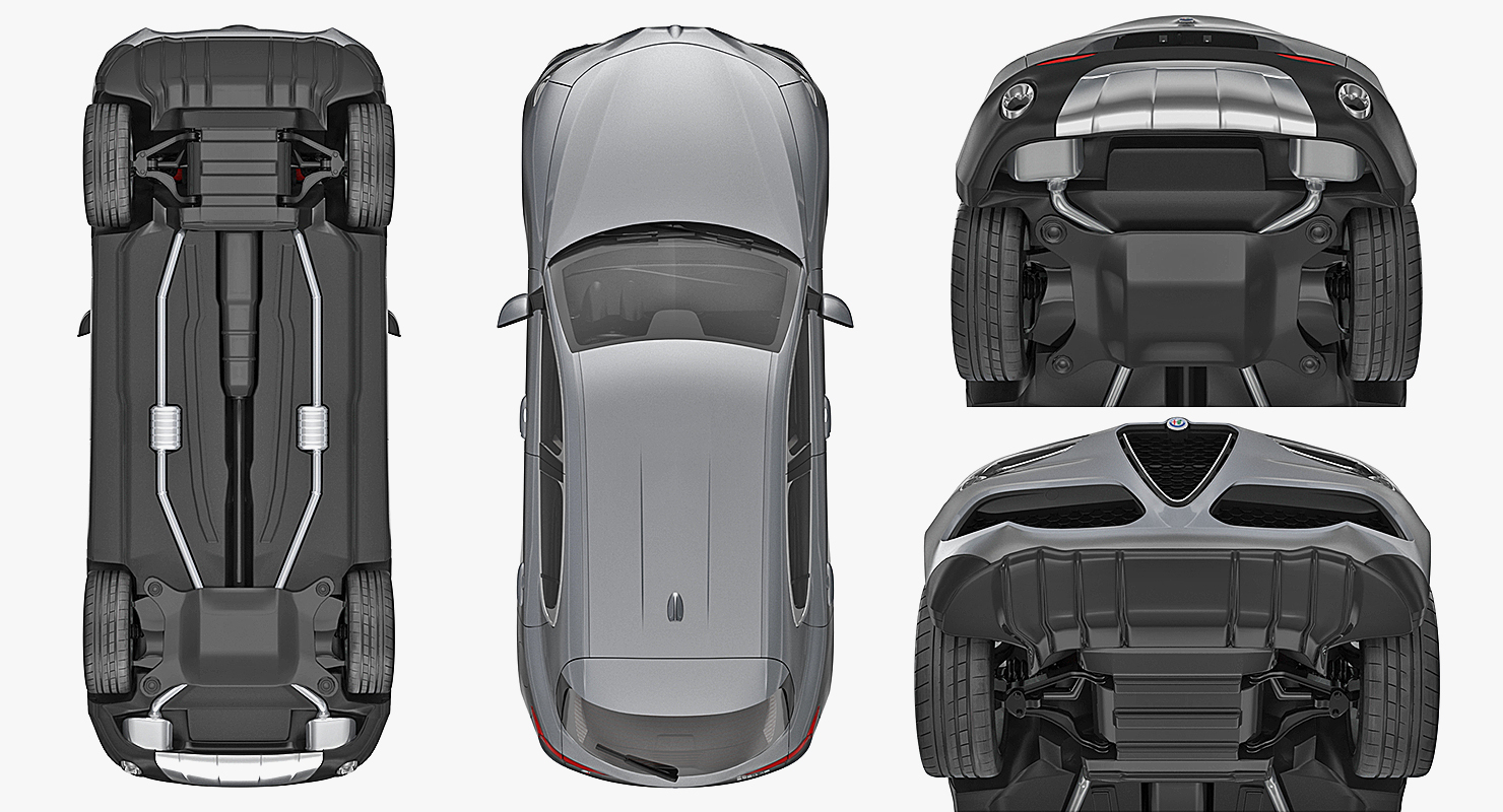 Alfa Romeo Stelvio 2017 Simple Interior 3D model