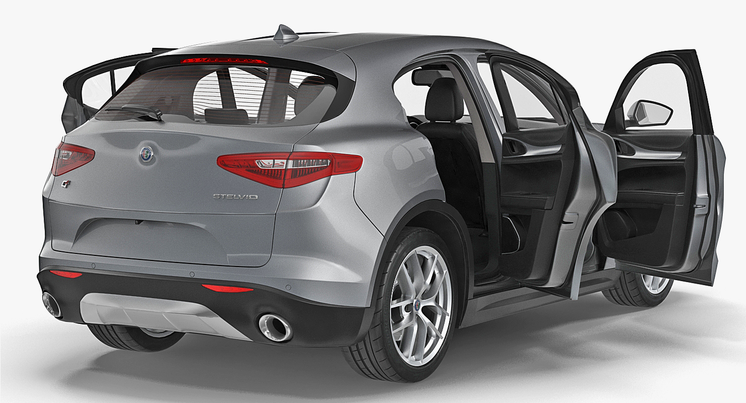 Alfa Romeo Stelvio 2017 Simple Interior 3D model
