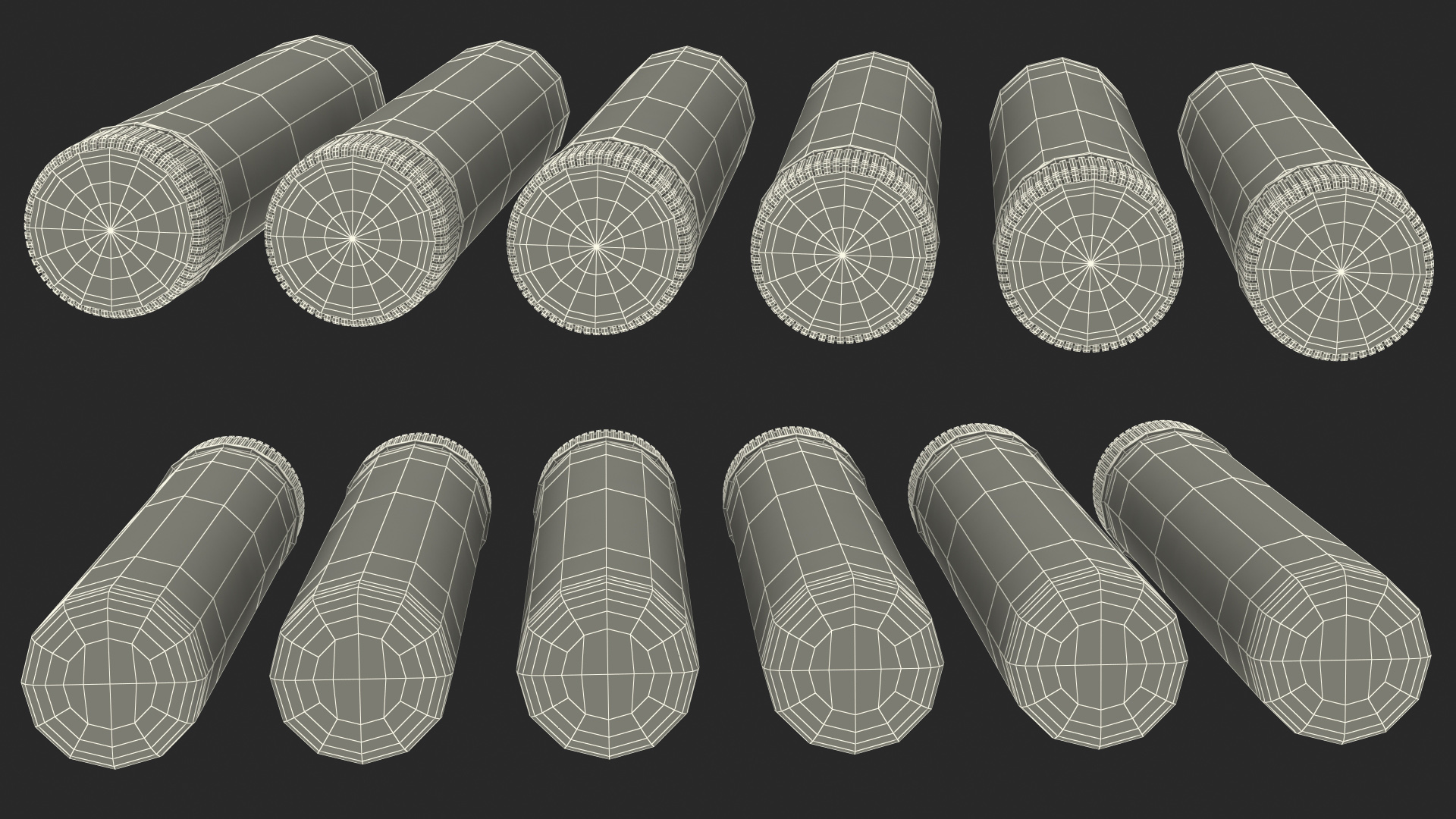 Culture Tubes with Screw Cap and Round Bottom Set 3D model