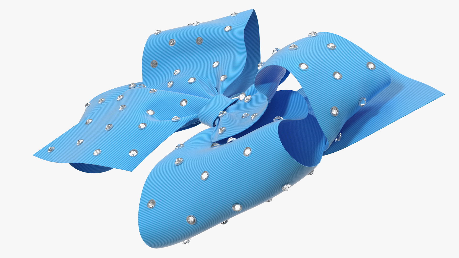 3D Large Hair Bow with Rhinestones