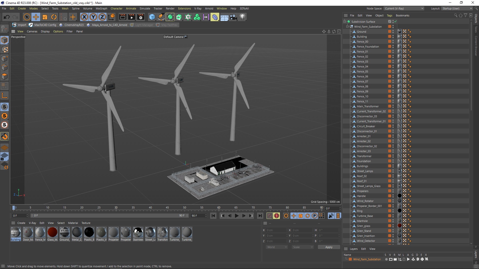 3D model Wind Farm Substation