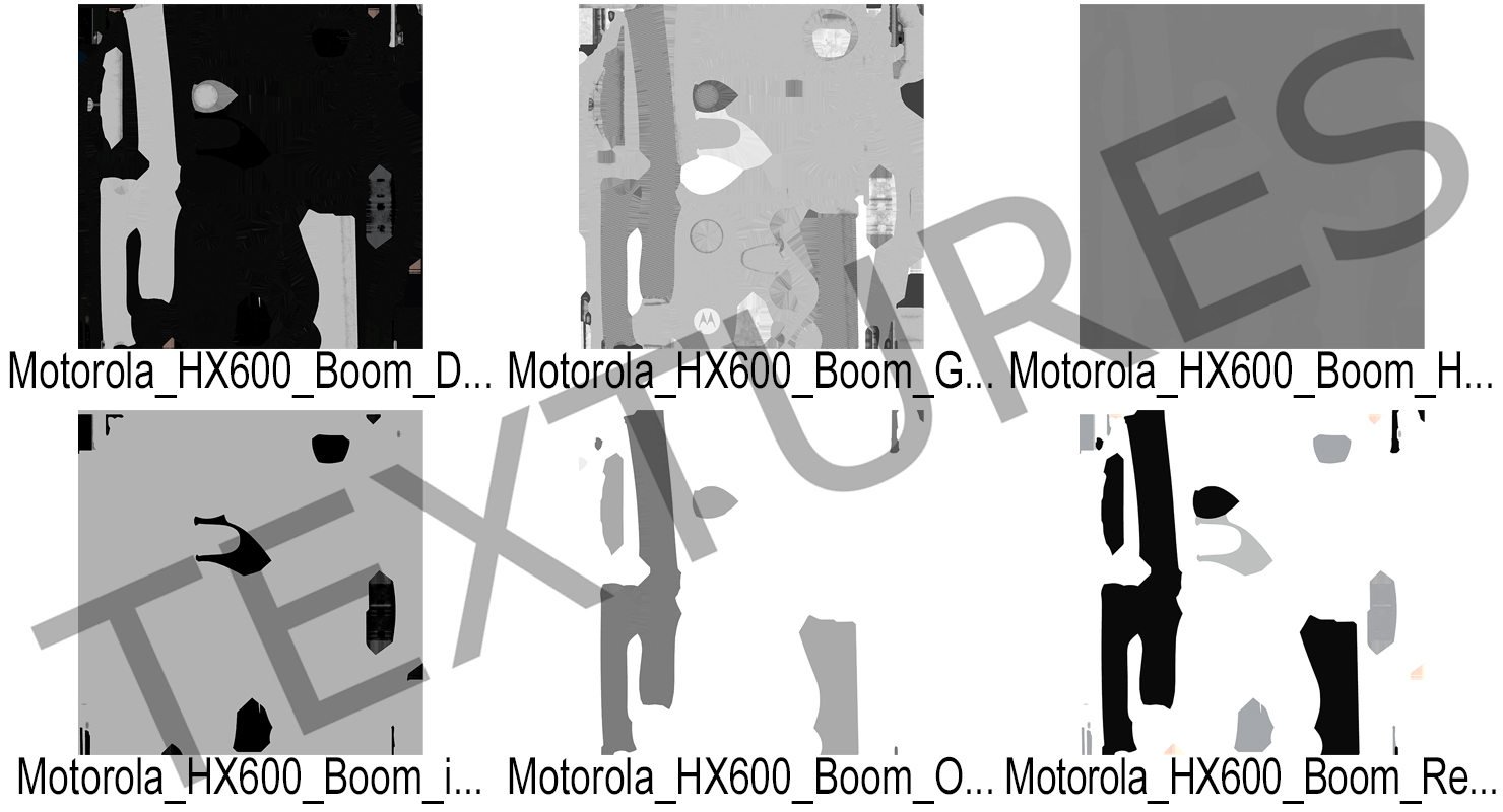 3D Motorola Boom HX600 Wireless Bluetooth Headset