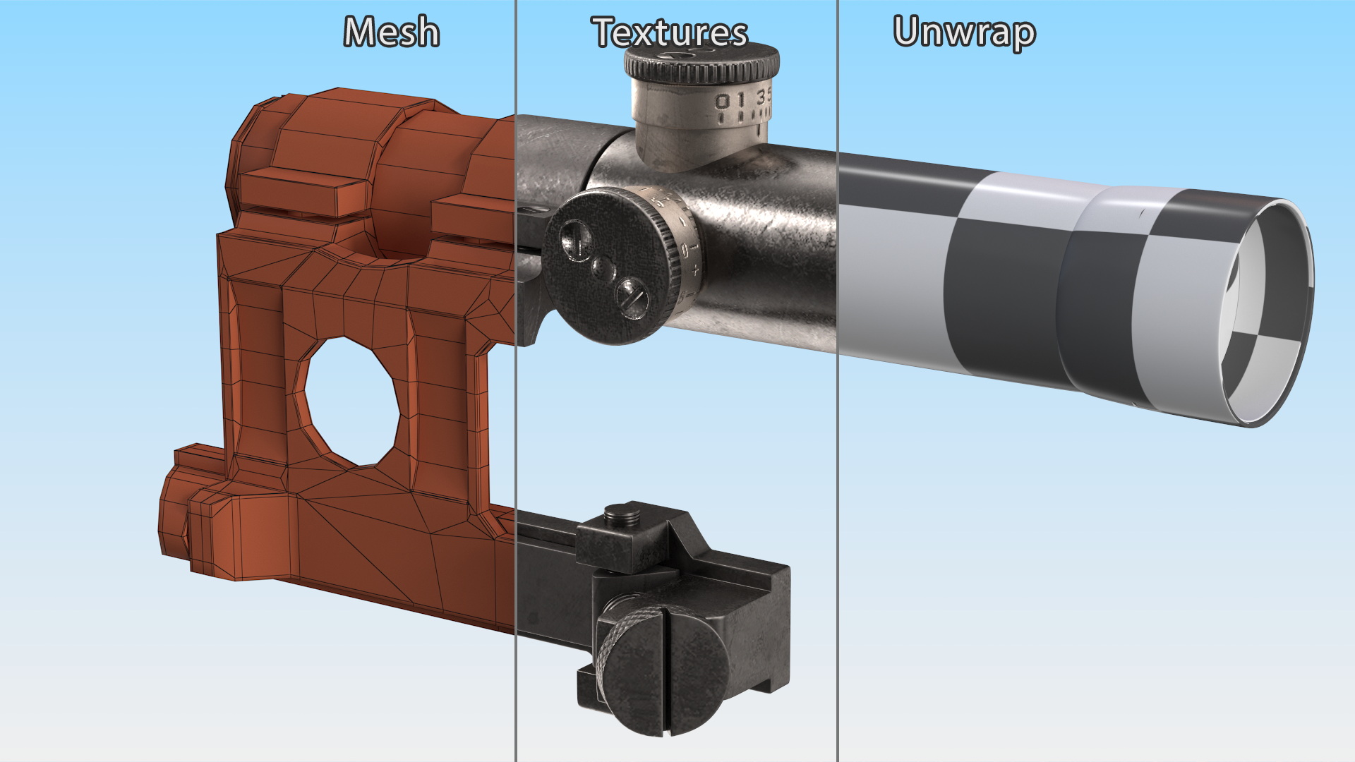 3D Mosin Nagant Scope model
