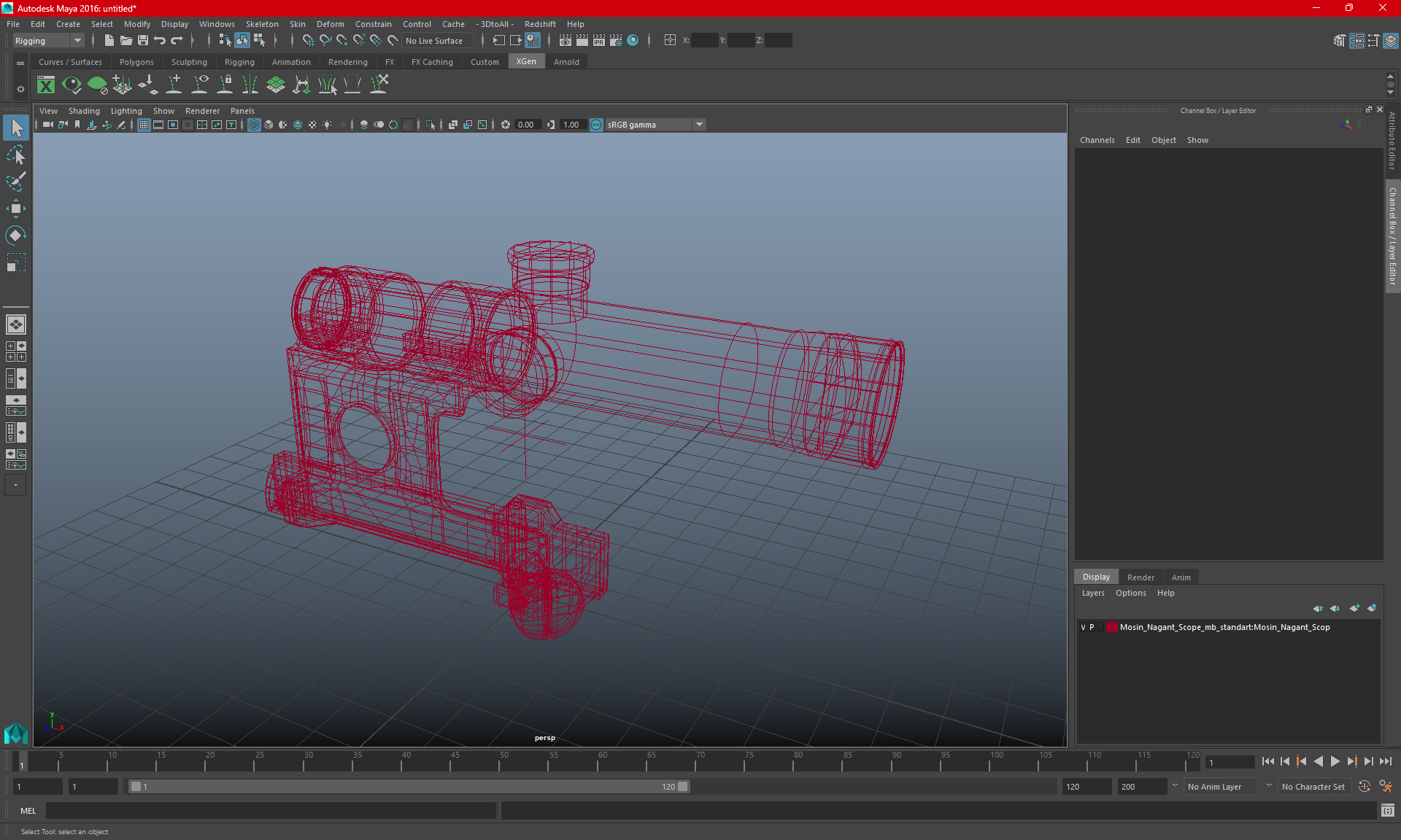 3D Mosin Nagant Scope model