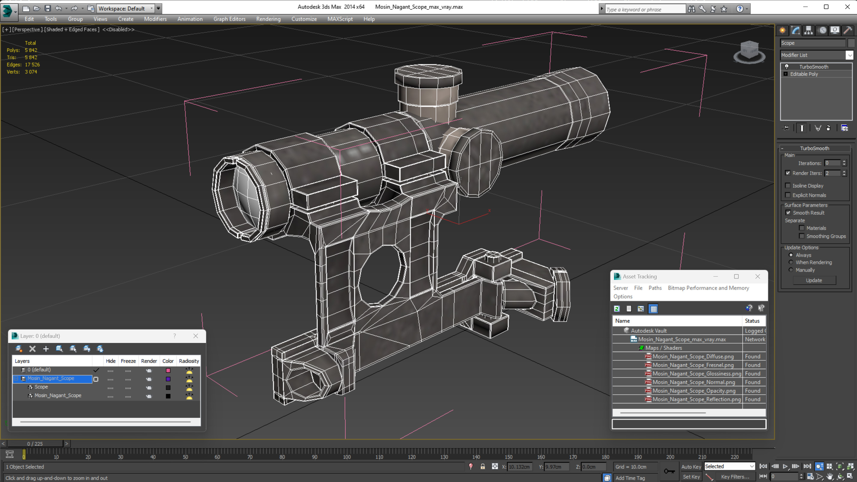 3D Mosin Nagant Scope model