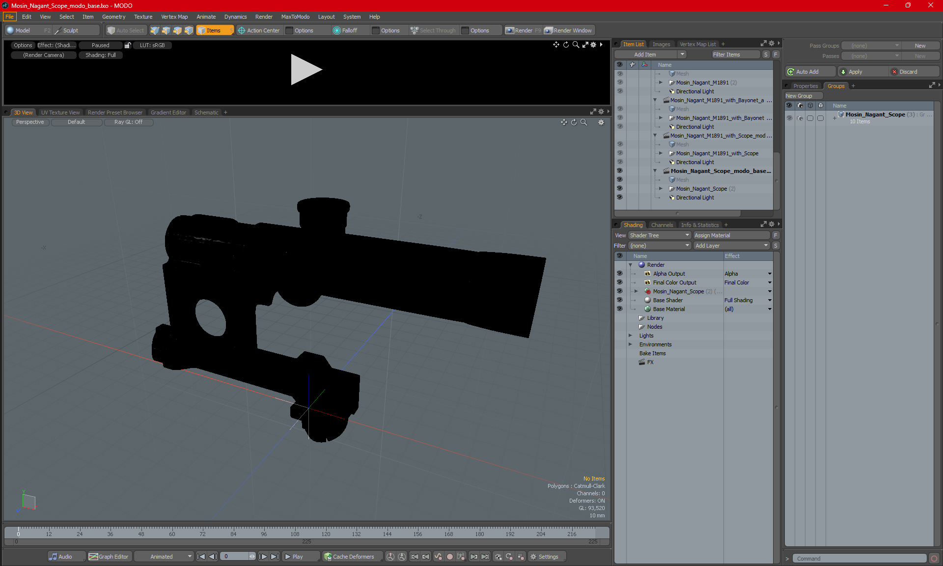 3D Mosin Nagant Scope model