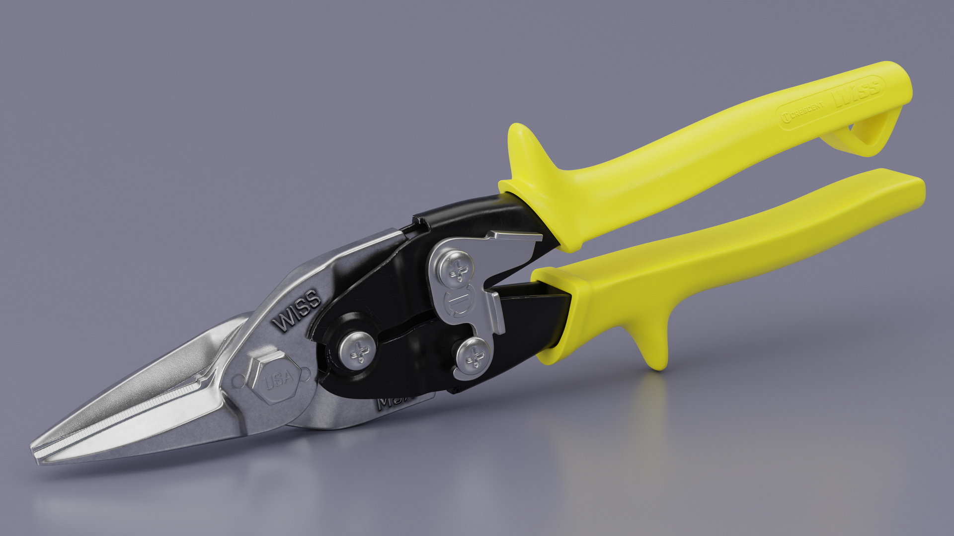 3D Metal Scissors Wiss Yellow