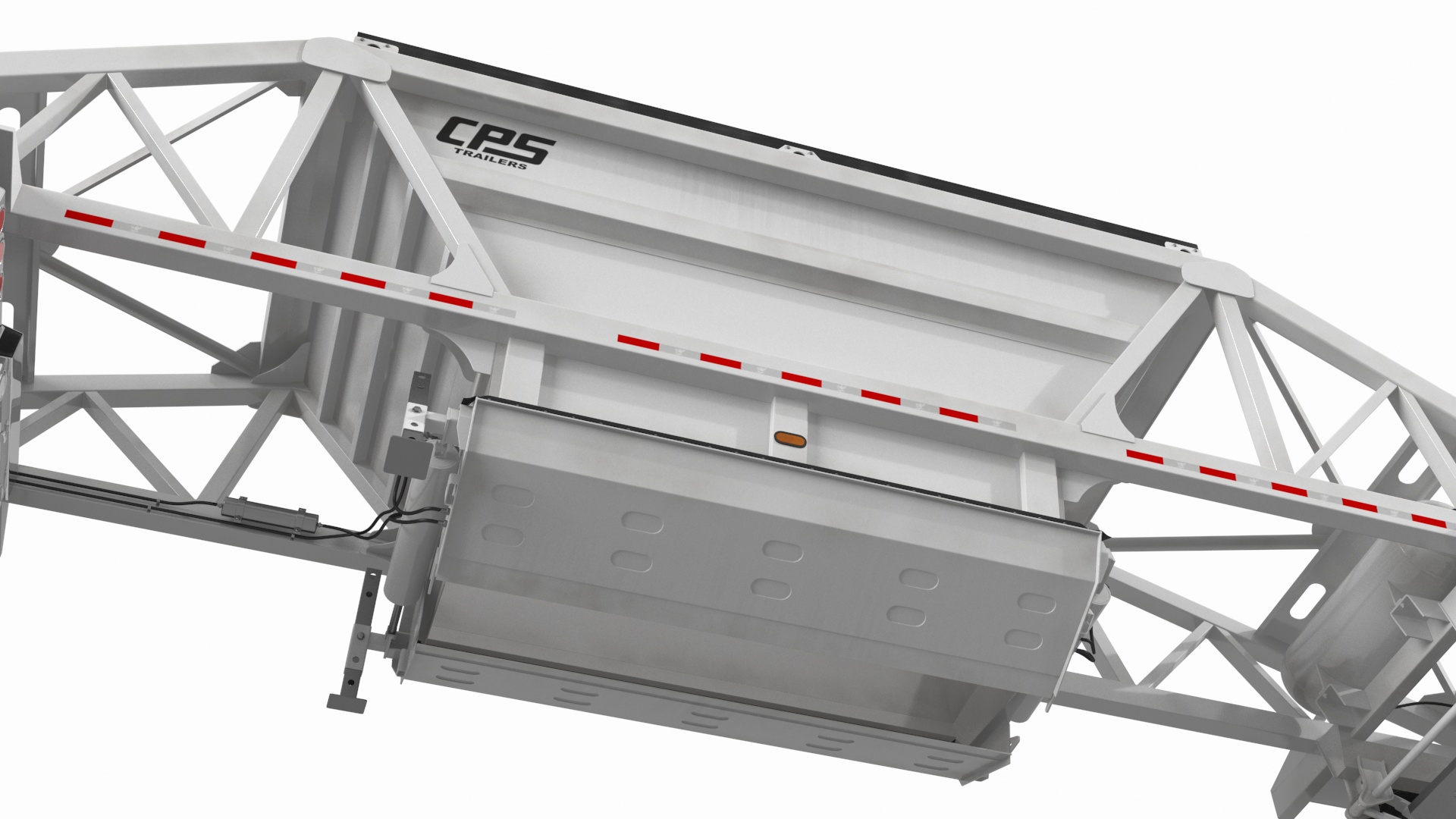 Mack CHU613 Truck with Manac Belly Dump Trailer Rigged 3D model