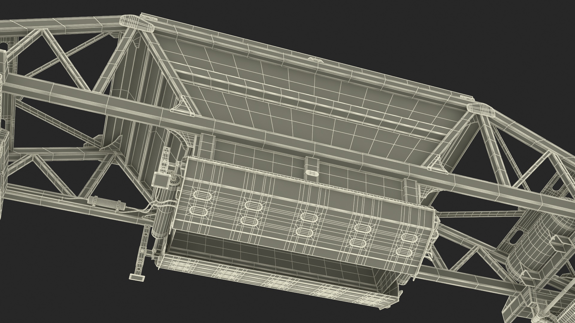 Mack CHU613 Truck with Manac Belly Dump Trailer Rigged 3D model