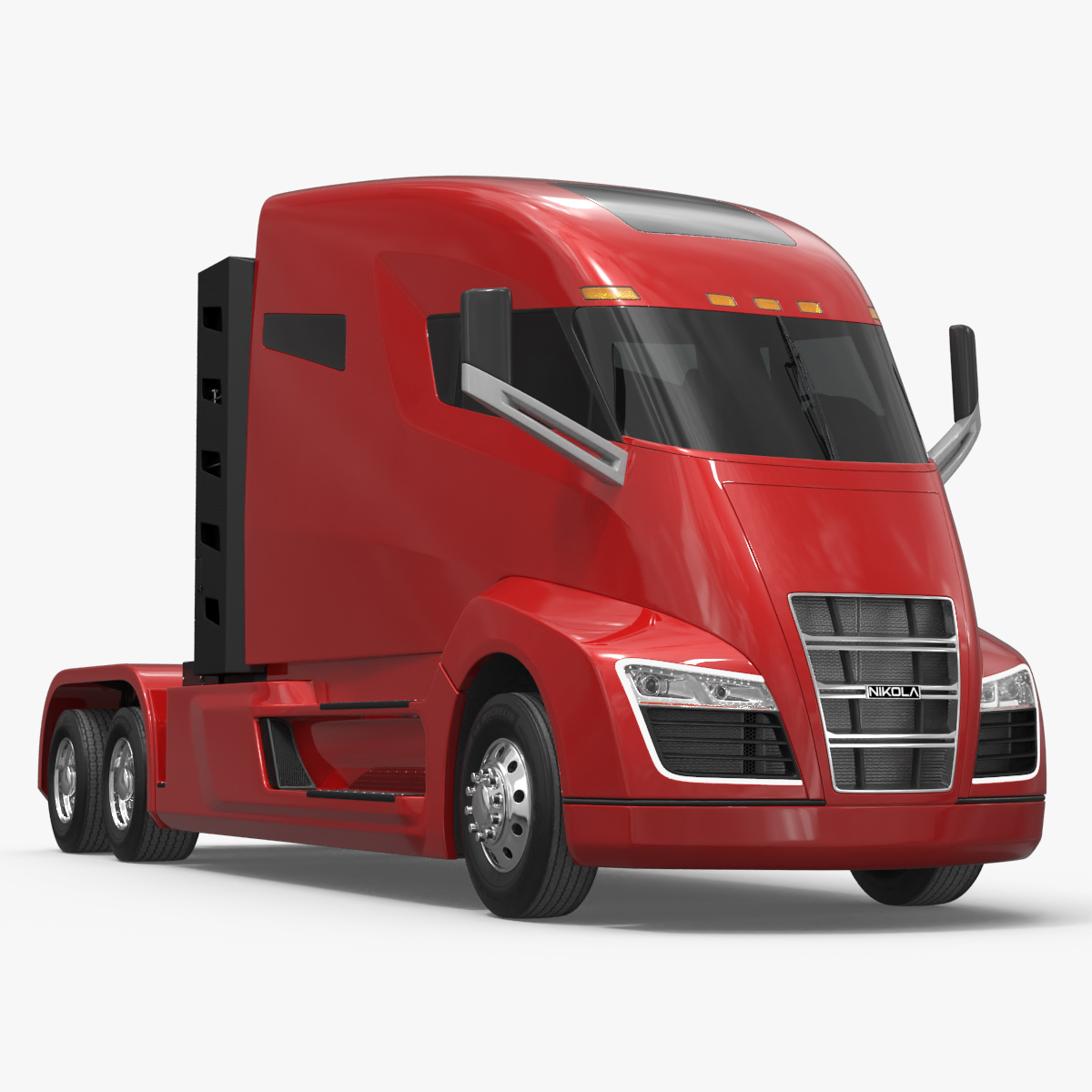 Nikola One Electric Truck Basic Interior 3D model preview