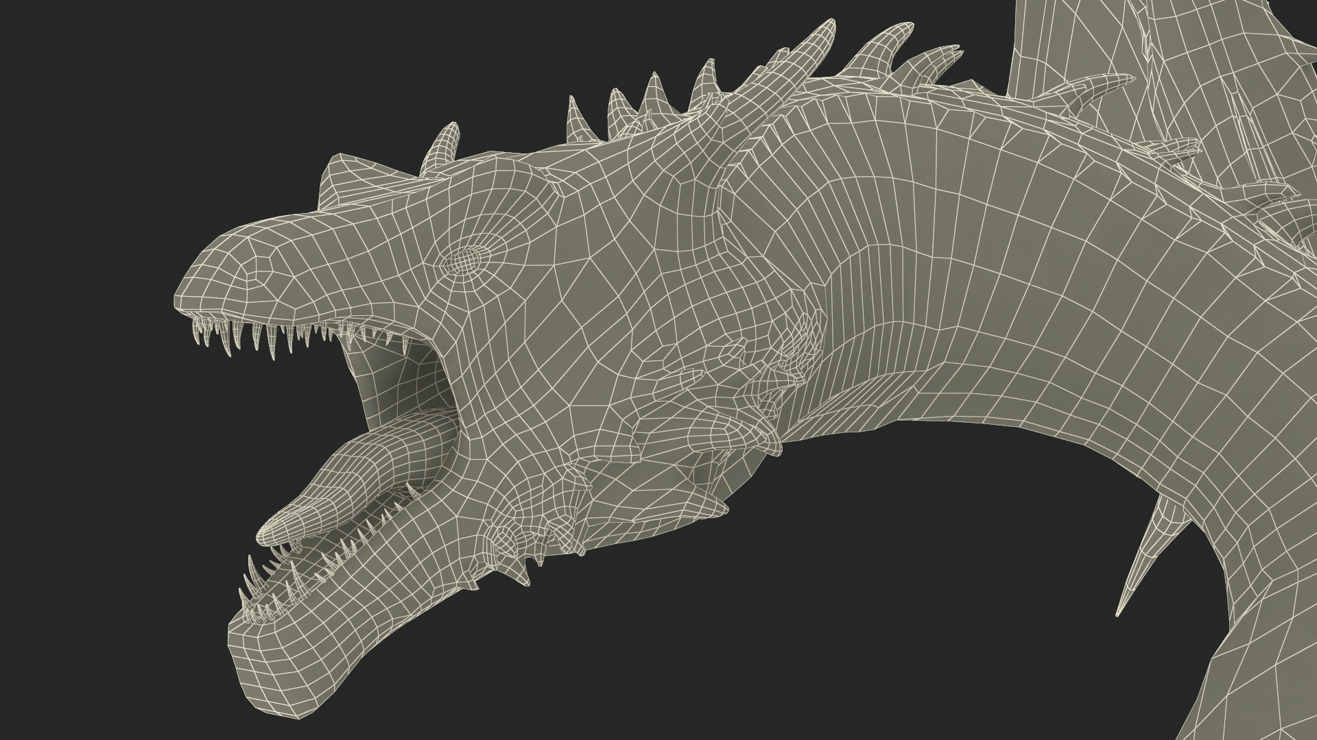 Fantasy Dragon Creature Rigged for Cinema 4D 3D model