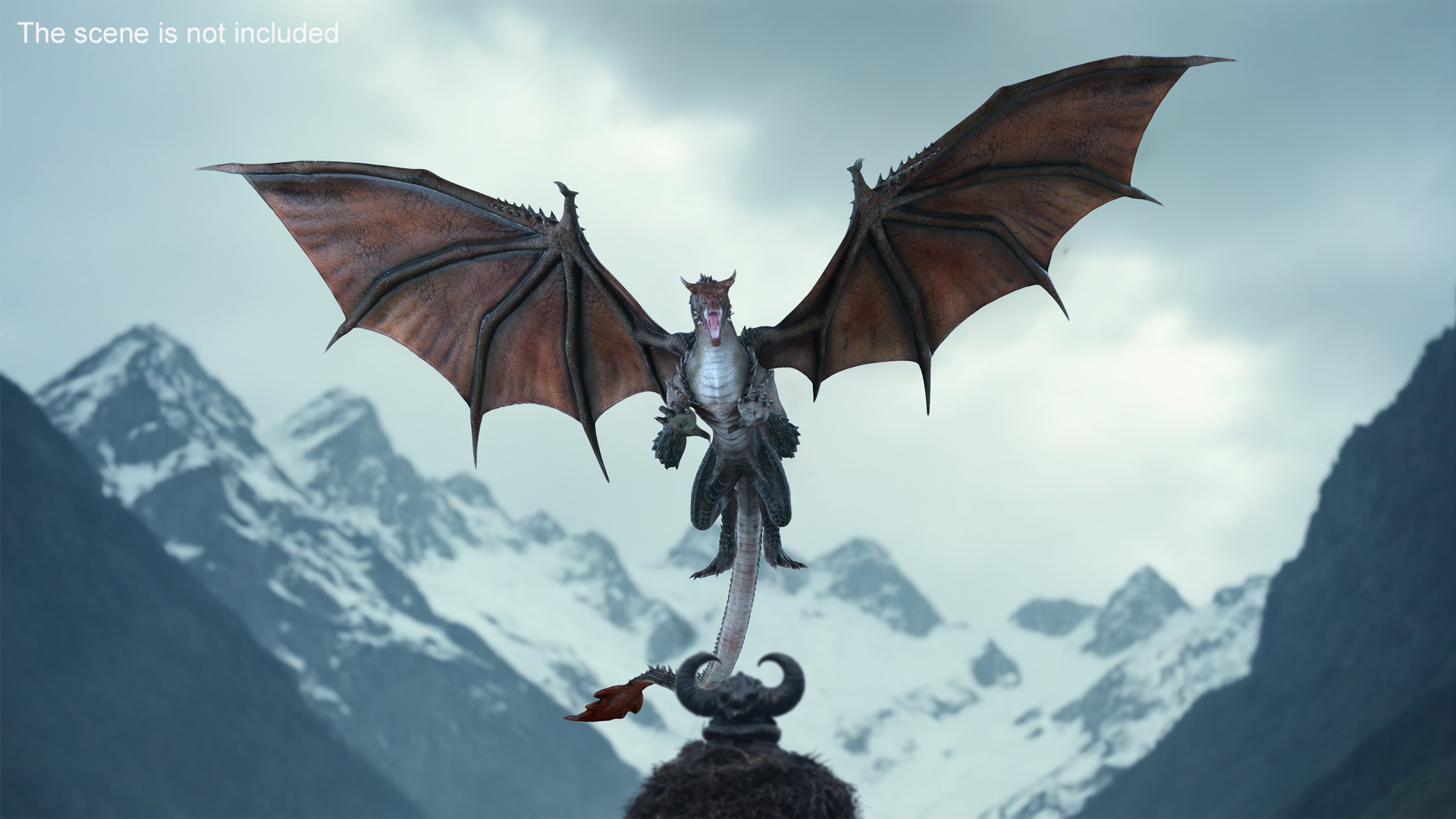 Fantasy Dragon Creature Rigged for Cinema 4D 3D model