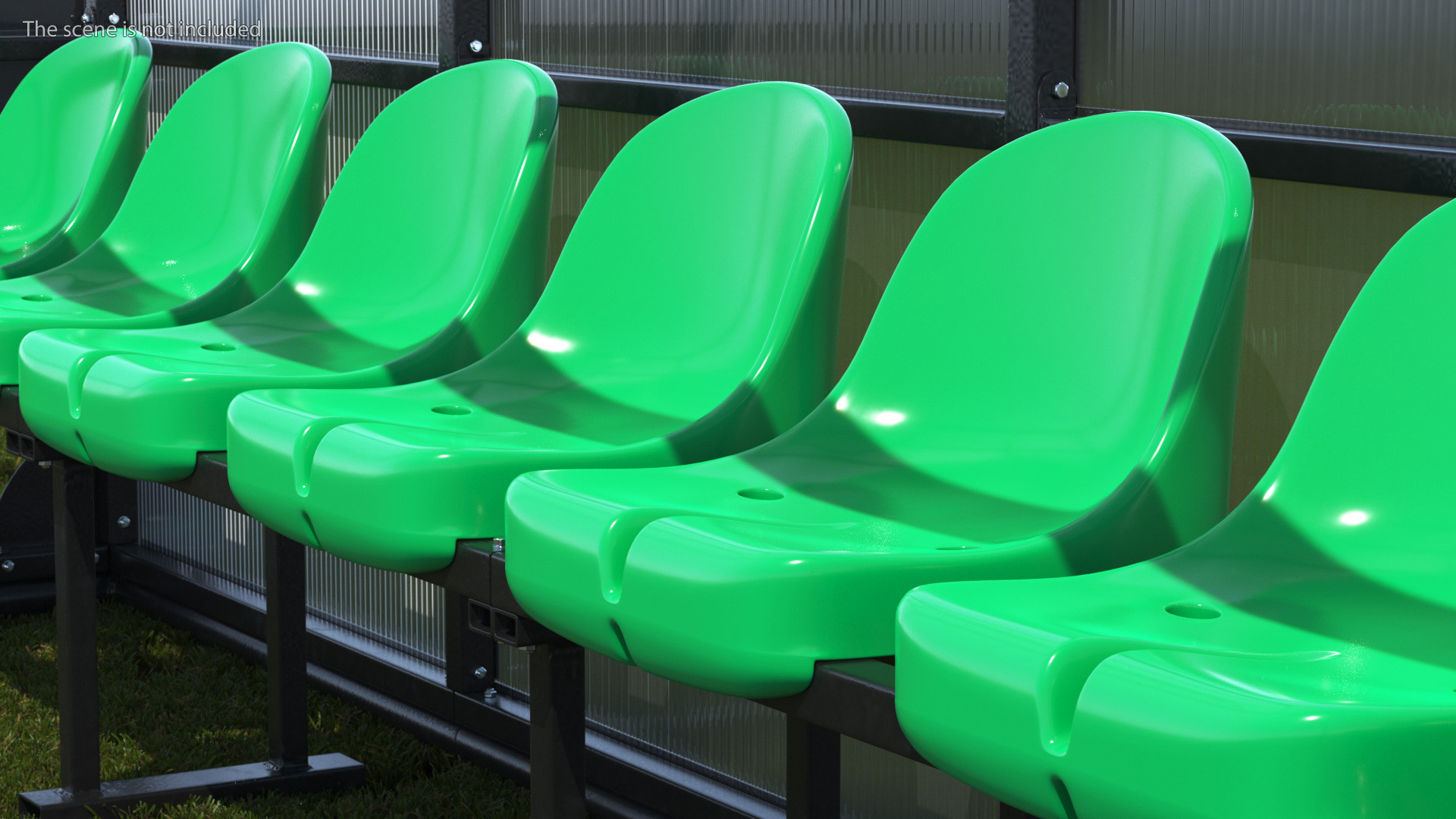3D Green Stadium Seat model