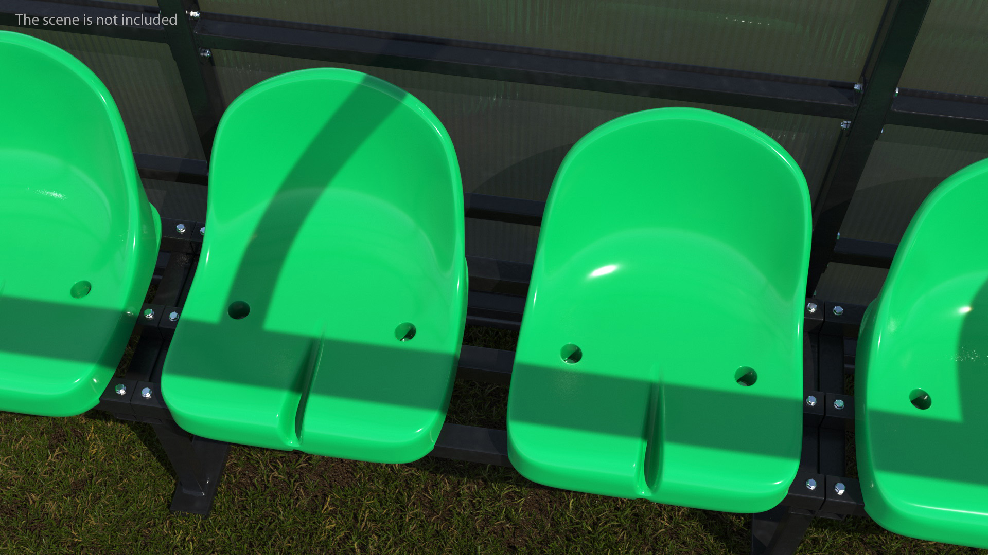 3D Green Stadium Seat model