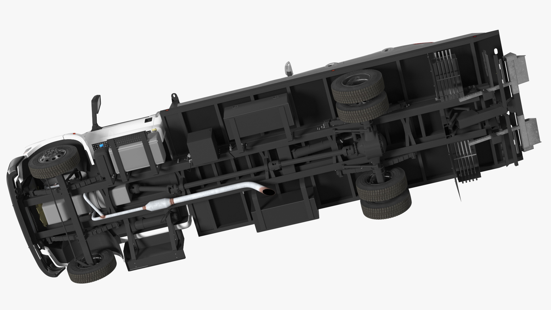 Ford F650 Tow Truck with Ford Focus Rigged 3D