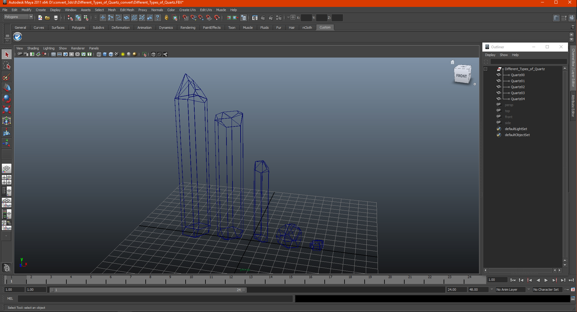 3D model Different Types of Quartz