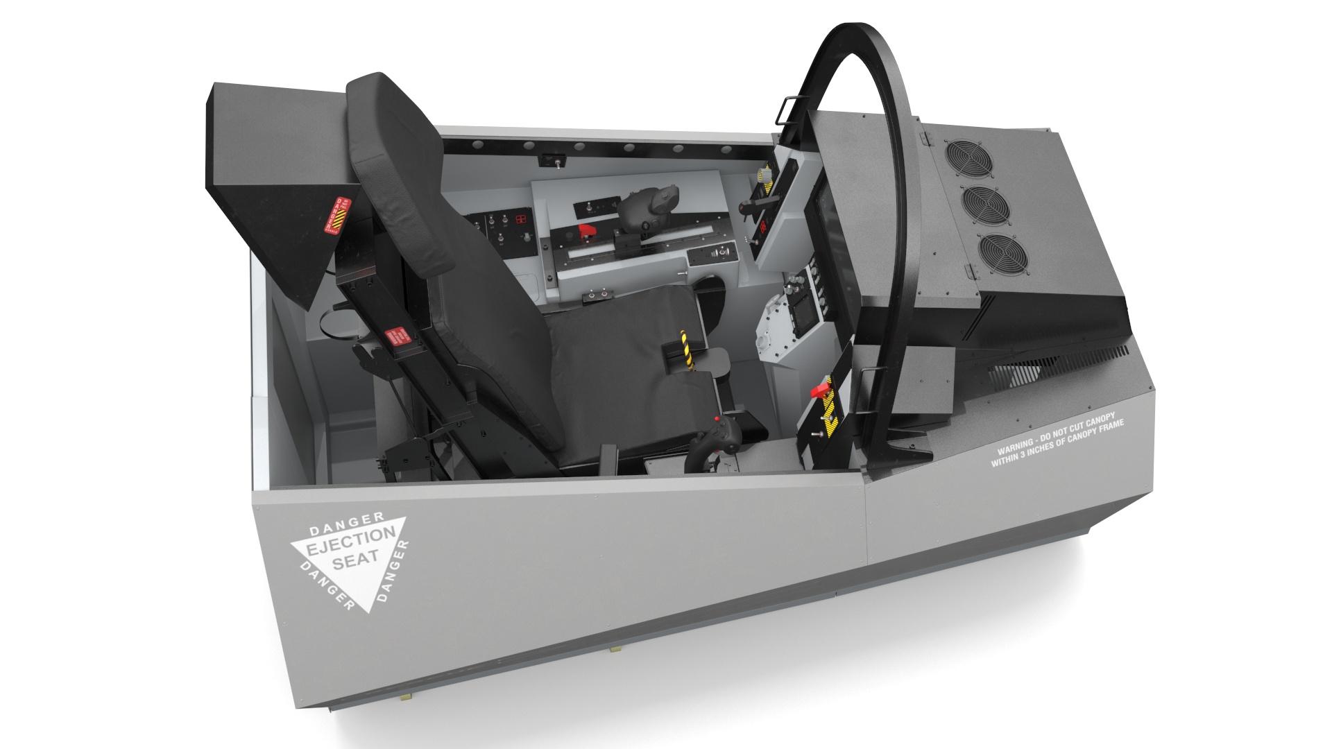 3D F-35 Fighter Cockpit Simulator Turned Off