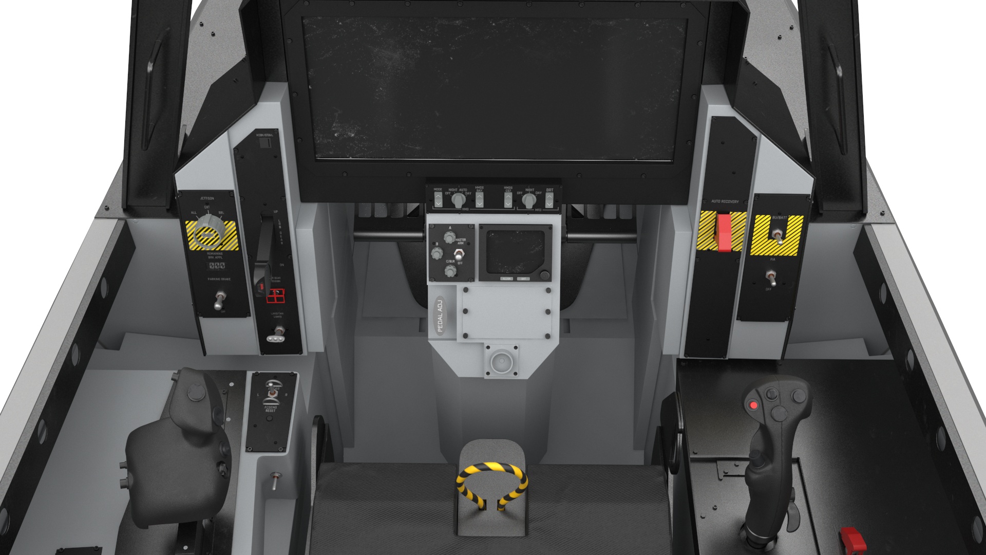 3D F-35 Fighter Cockpit Simulator Turned Off