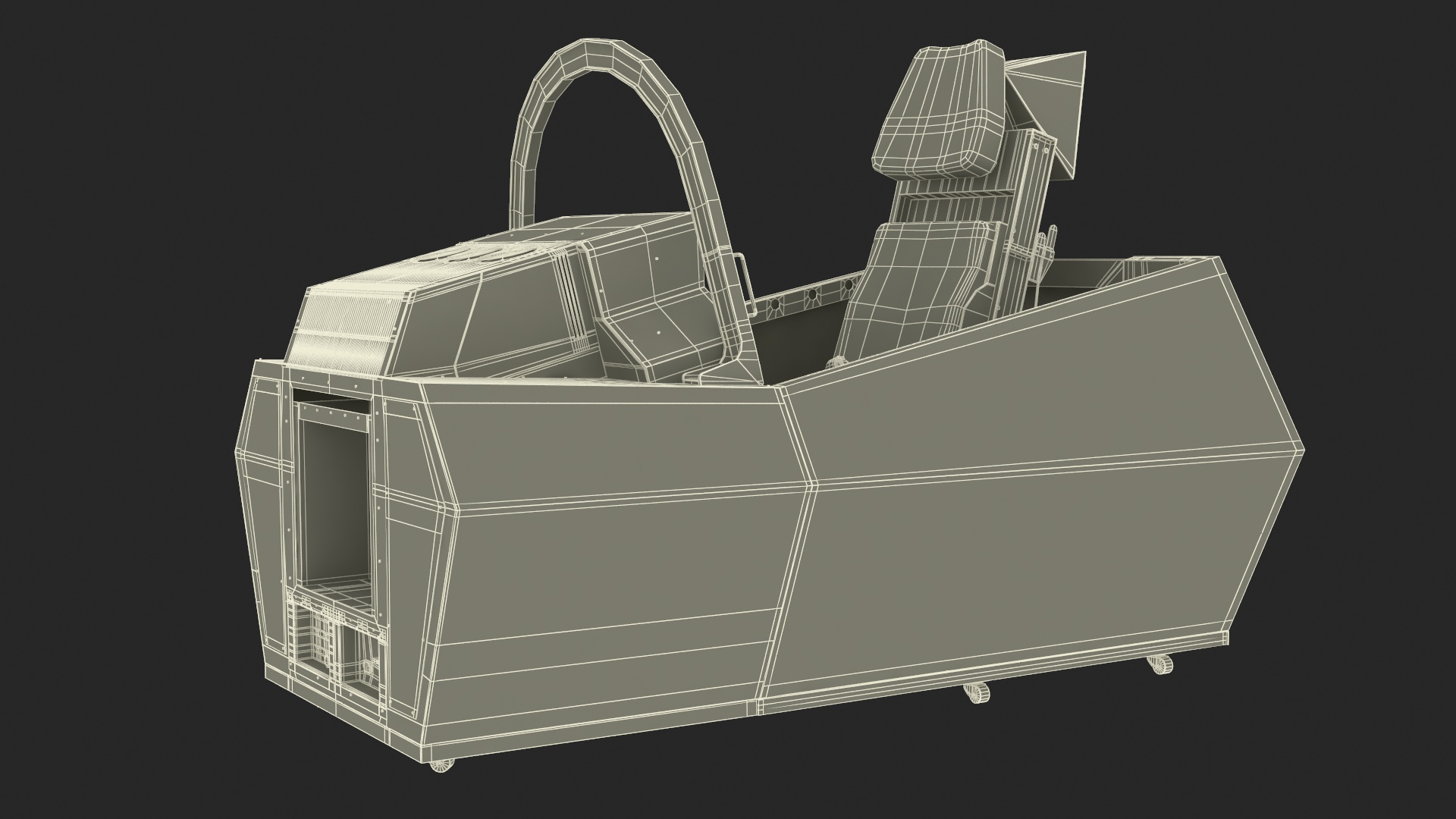 3D F-35 Fighter Cockpit Simulator Turned Off