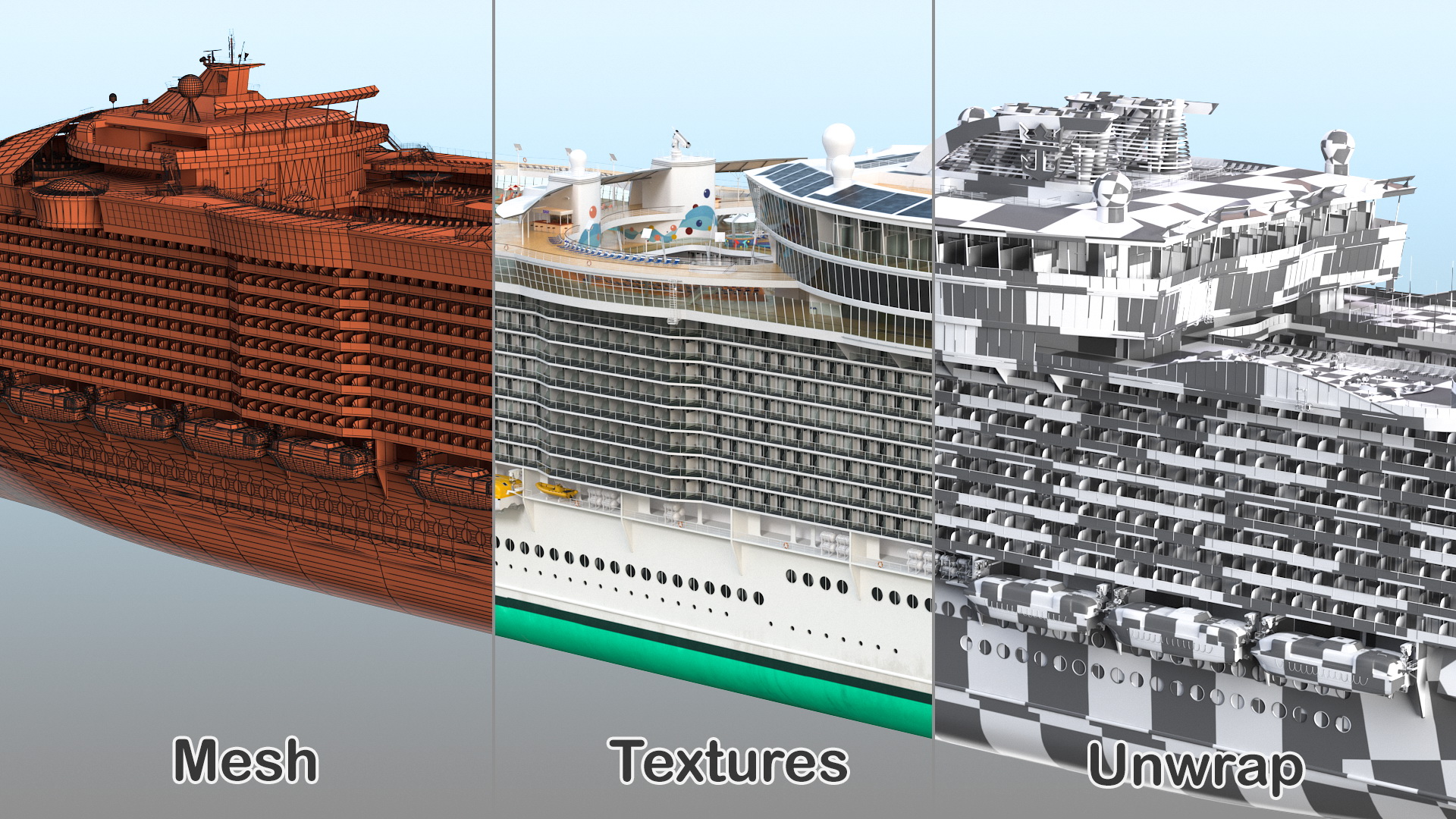 3D Passenger Cruise Ship