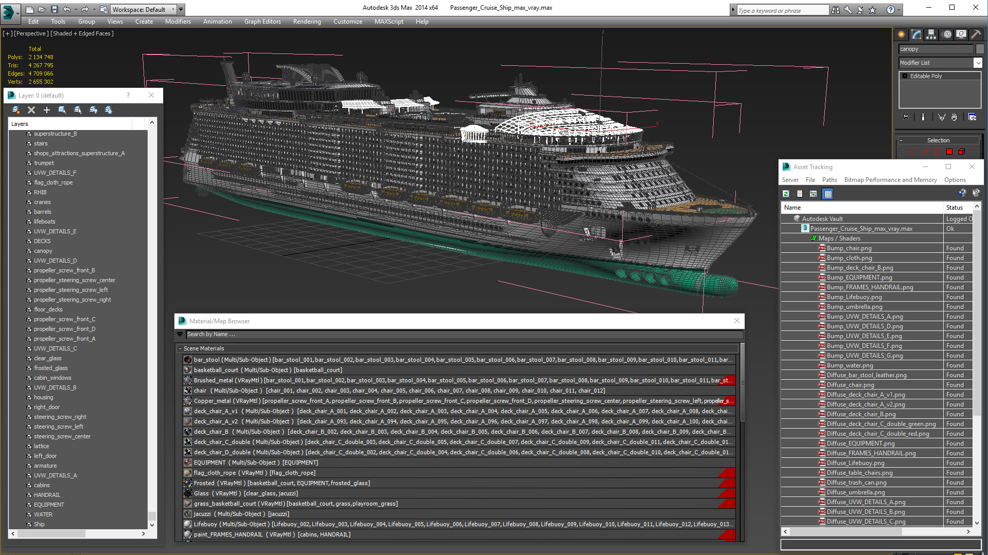 3D Passenger Cruise Ship