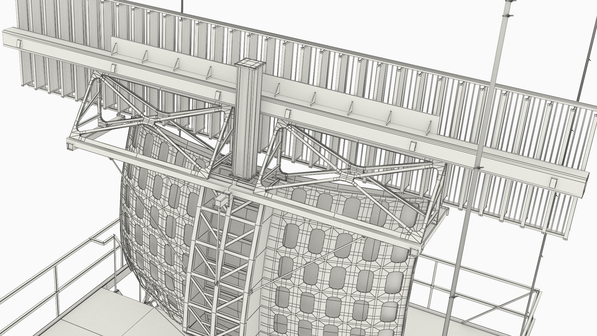Airport Radar Antenna Tower Simplified, view 11
