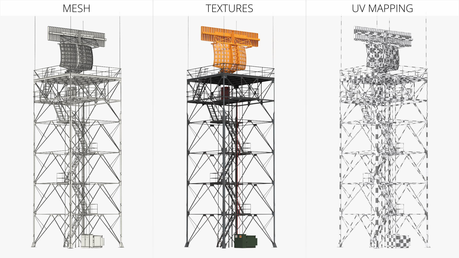 Airport Radar Antenna Tower Simplified, view 10
