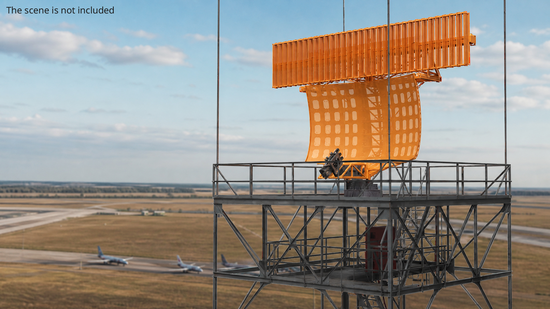 Airport Radar Antenna Tower Simplified, view 2