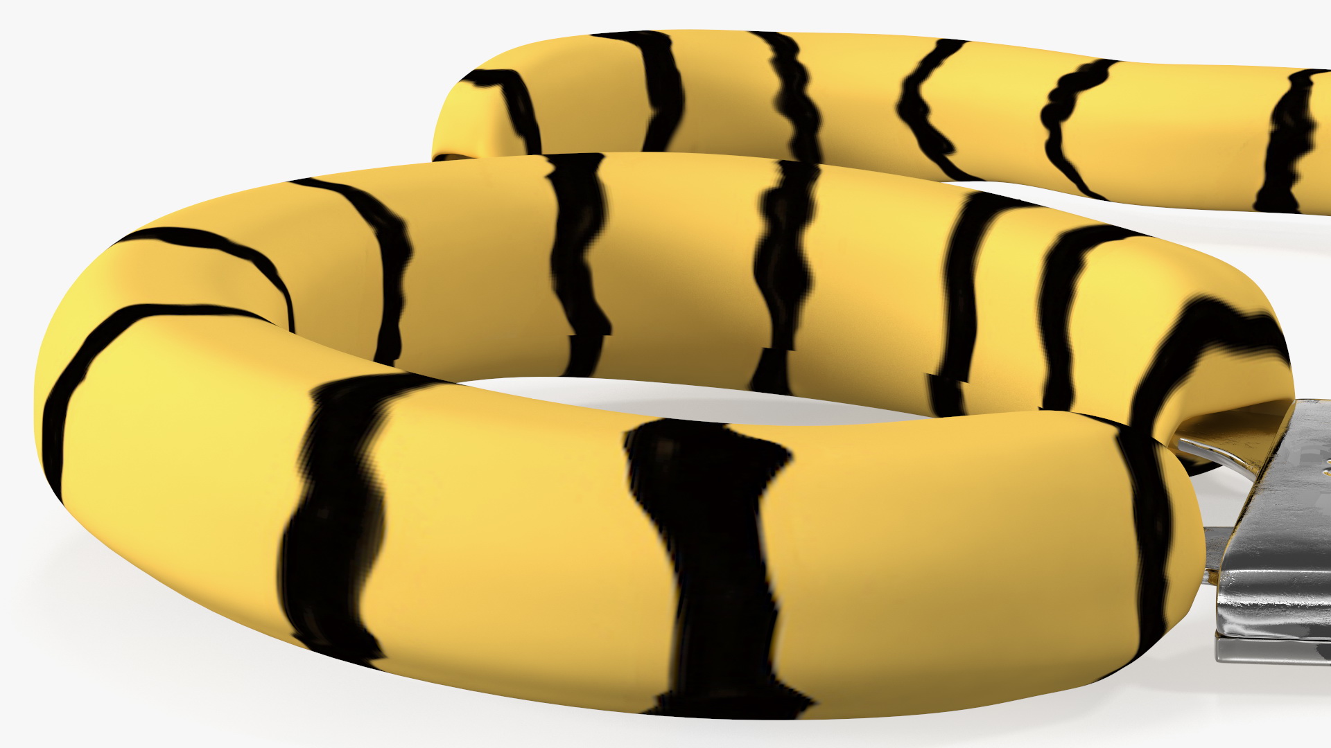 Unfastened Steel Tiger Handcuffs 3D