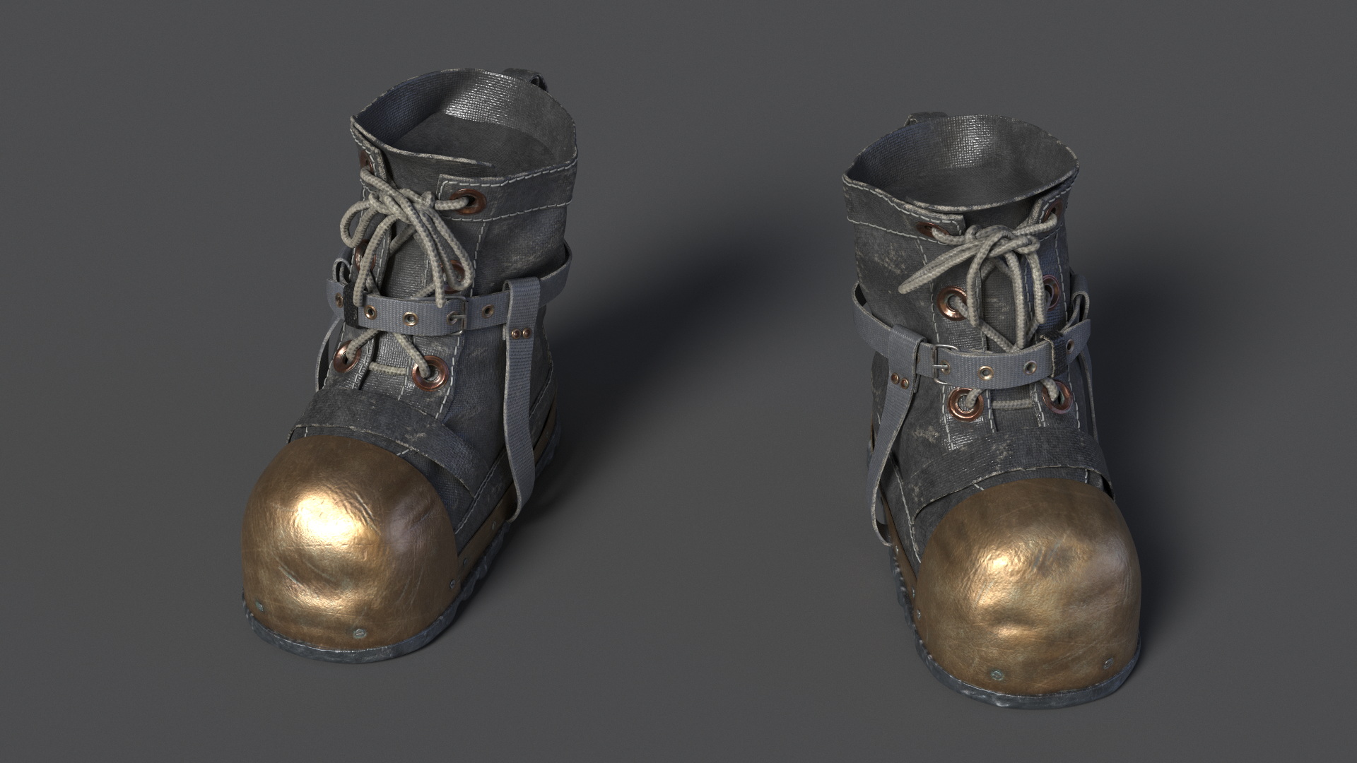 Old Vintage Diving Boots 3D model