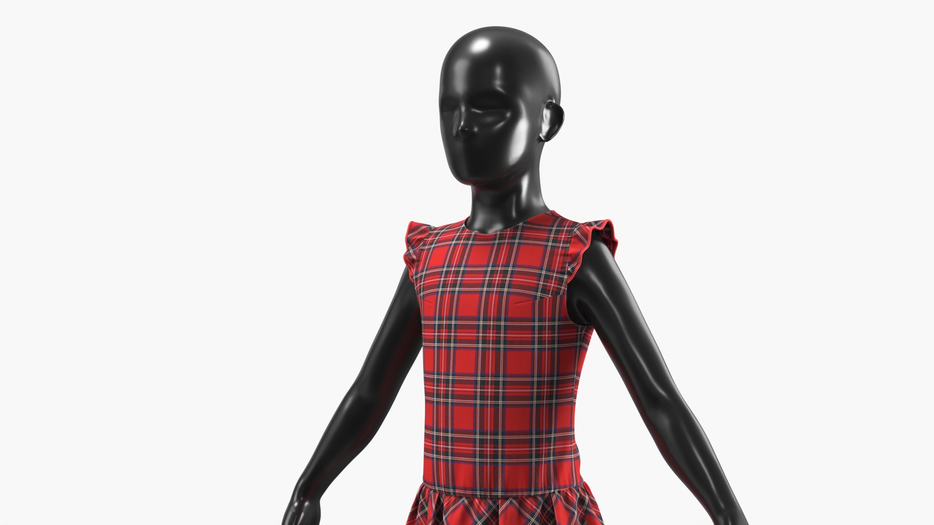 Girls Tartan Outfit Set Red - view 5