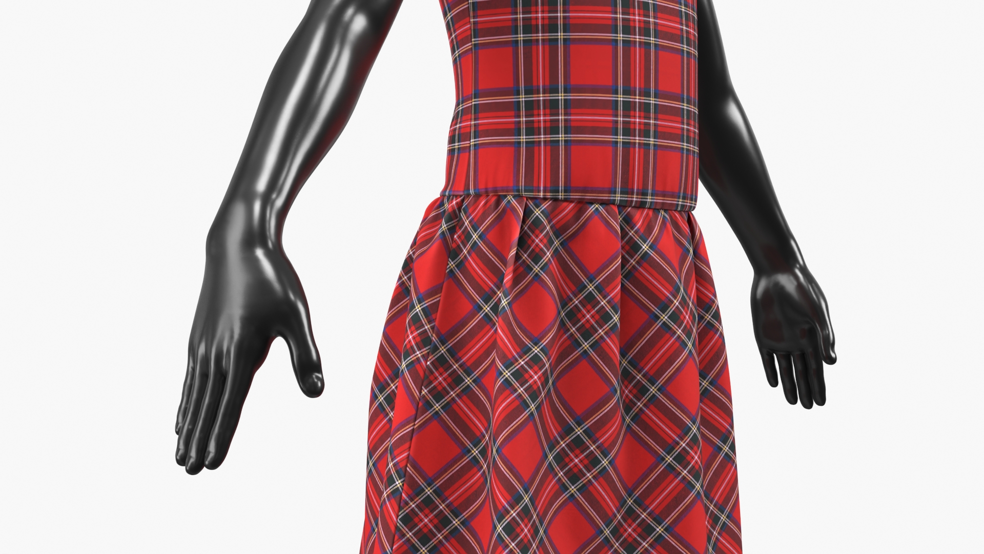Girls Tartan Outfit Set Red - view 6