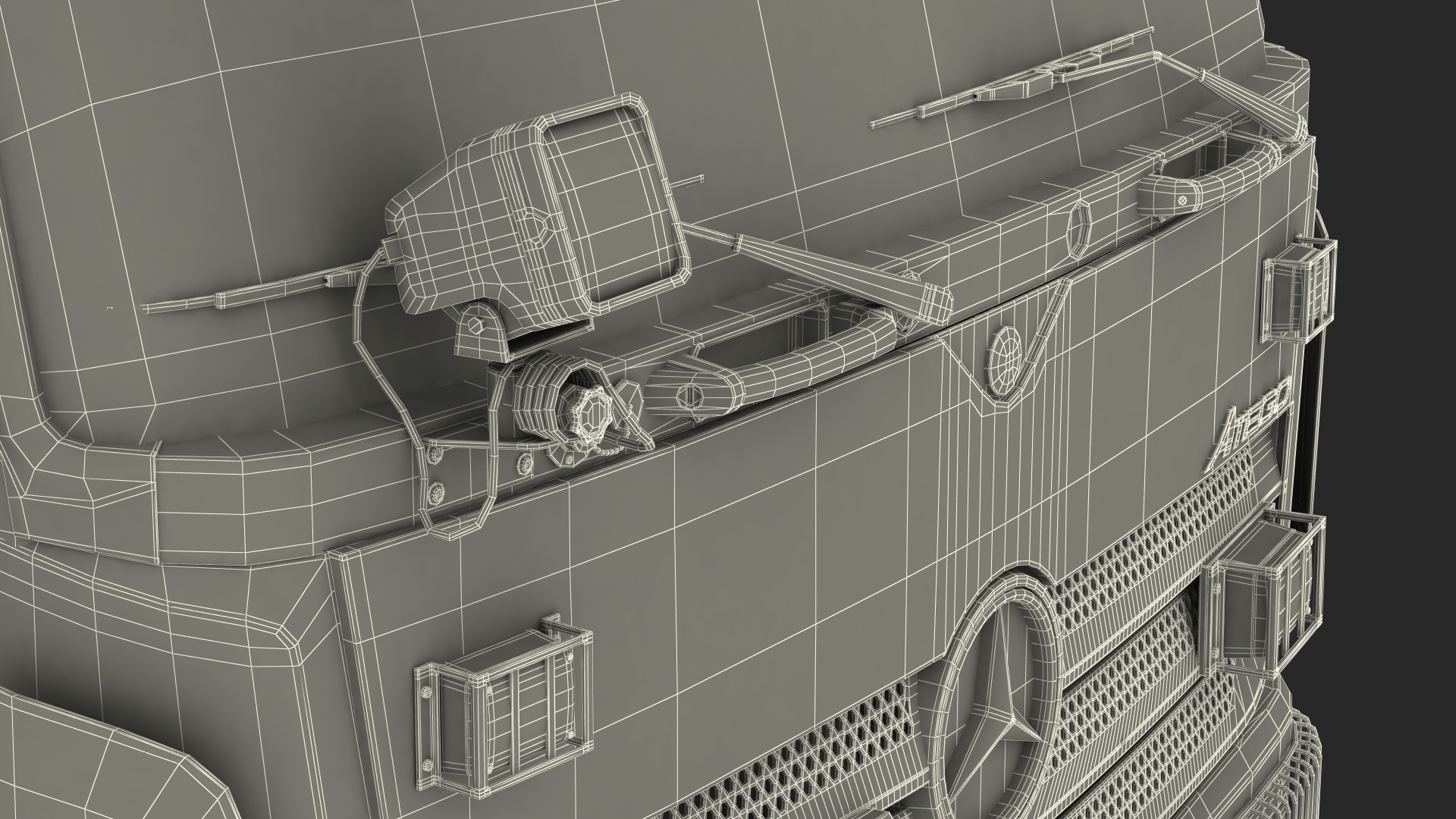 3D model Mercedes Benz Atego 1530 Firetruck Simple Interior