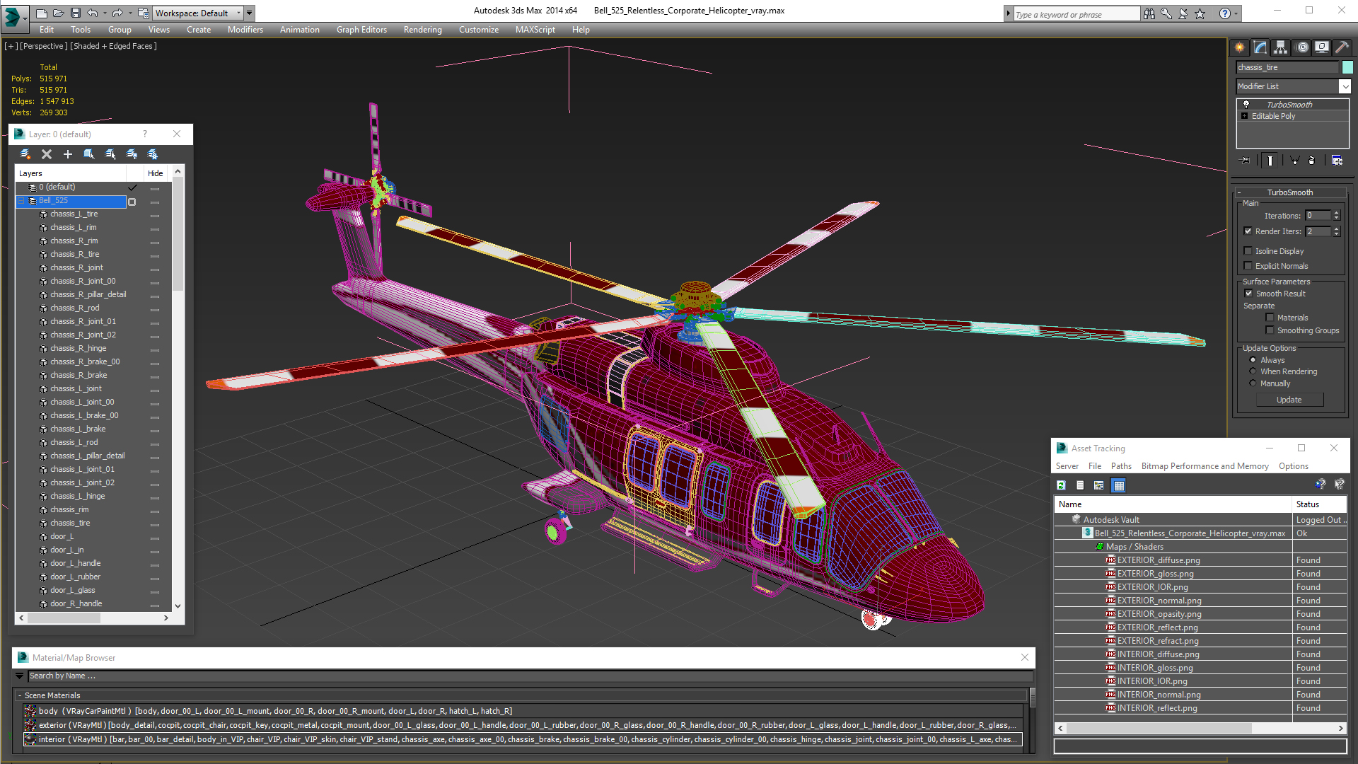 3D model Bell 525 Relentless Corporate Helicopter