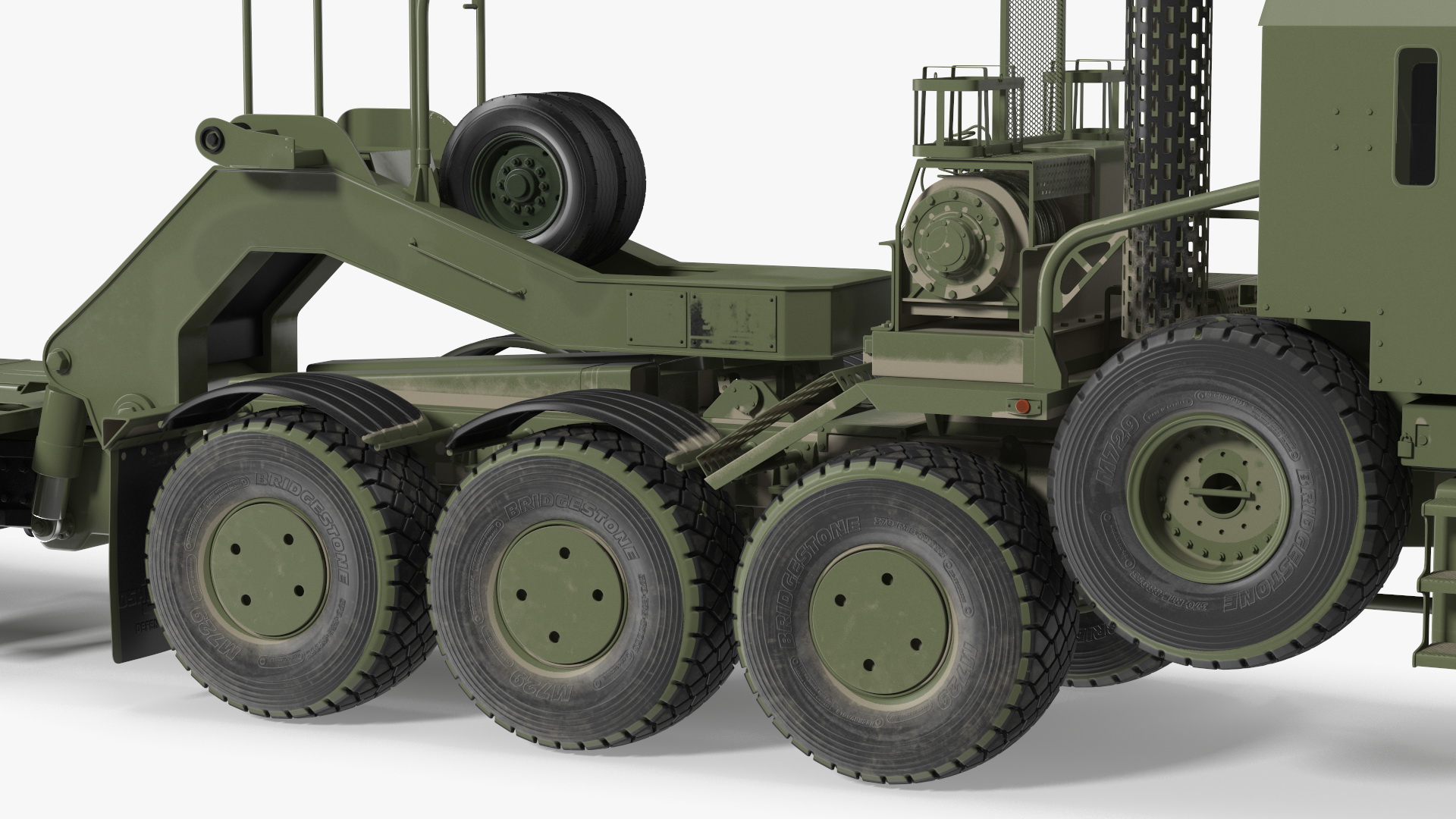 3D Transporter Oshkosh Global HET A1 with M1 Abrams model
