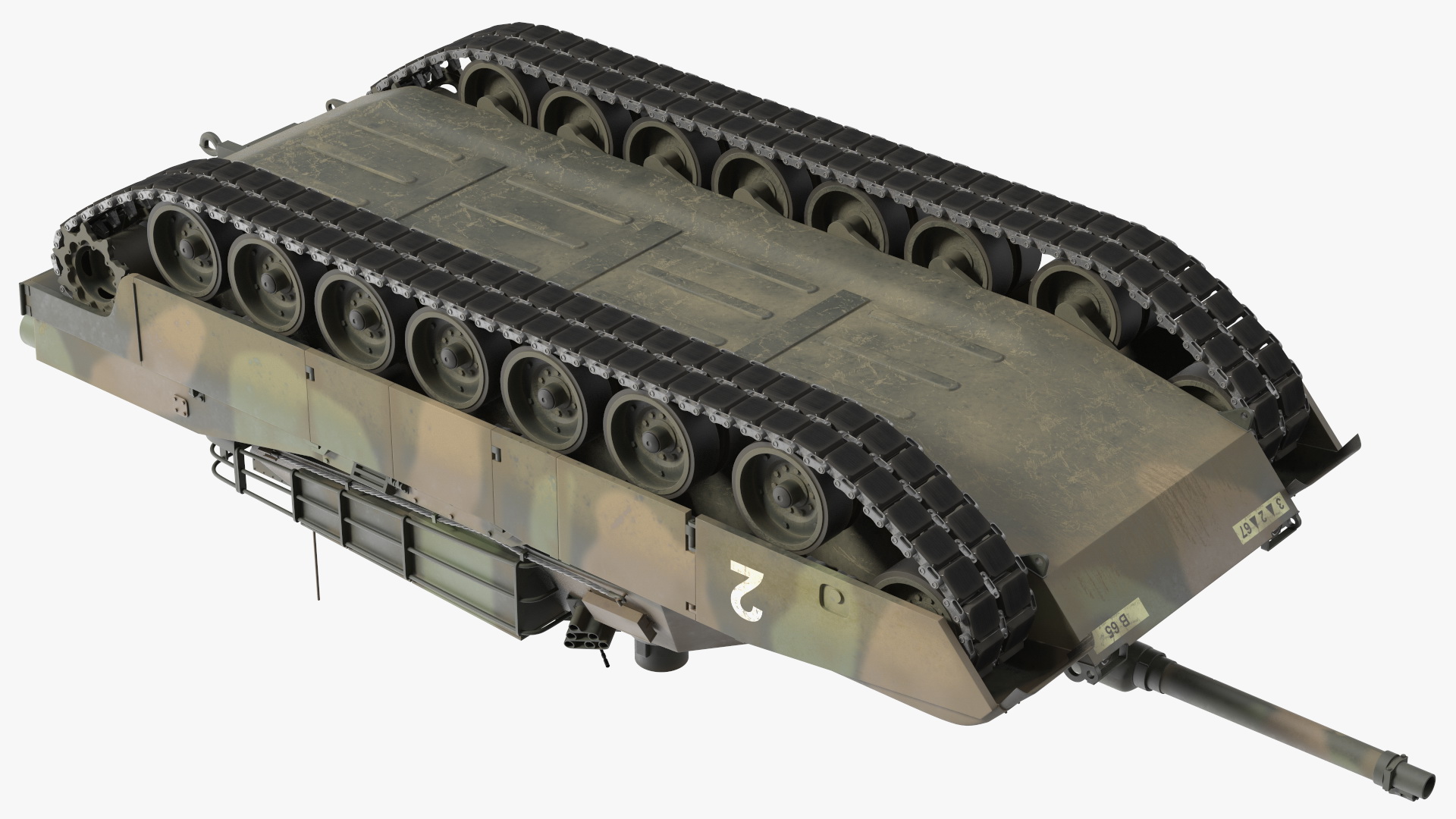 3D Transporter Oshkosh Global HET A1 with M1 Abrams model
