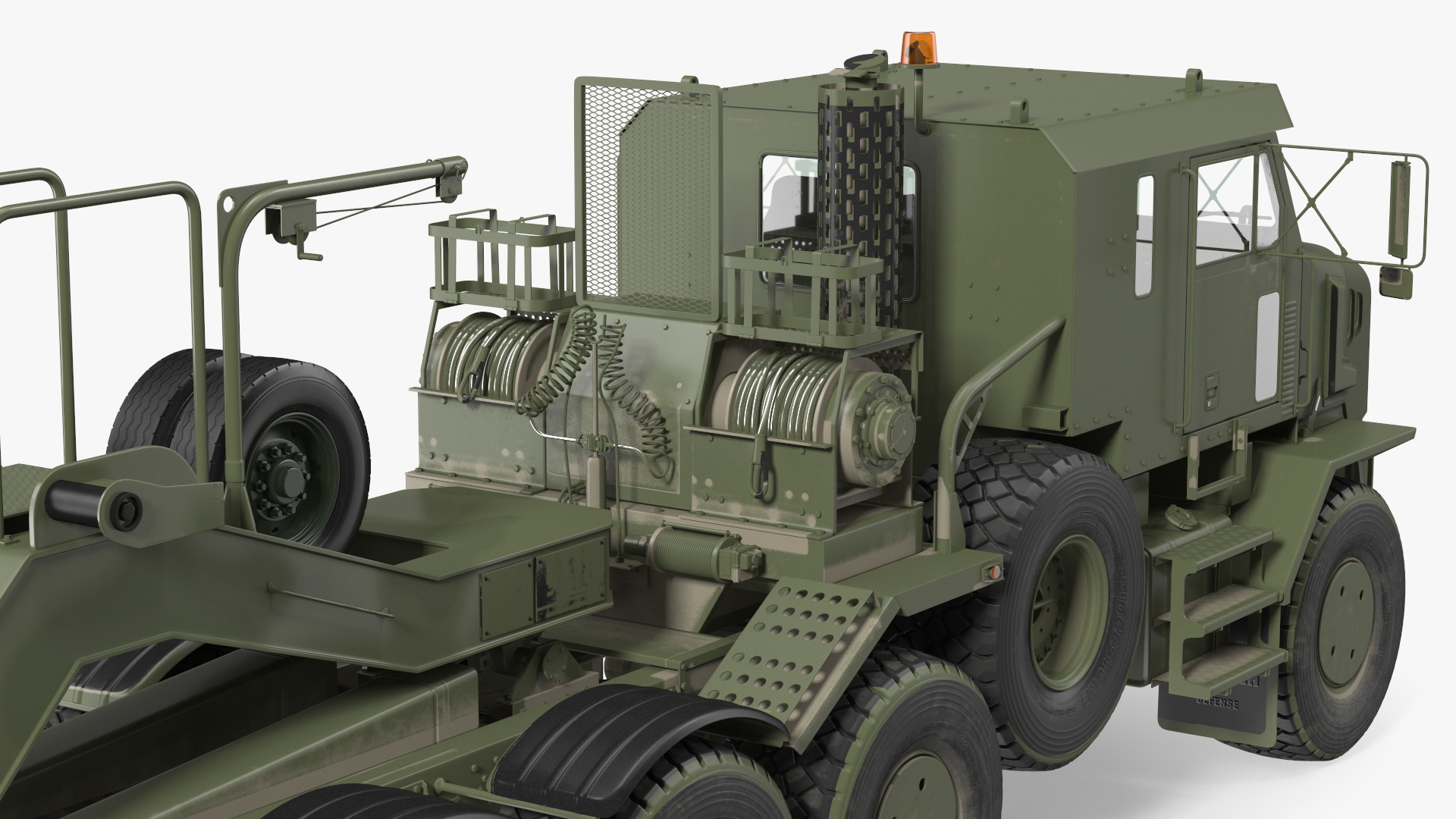 3D Transporter Oshkosh Global HET A1 with M1 Abrams model