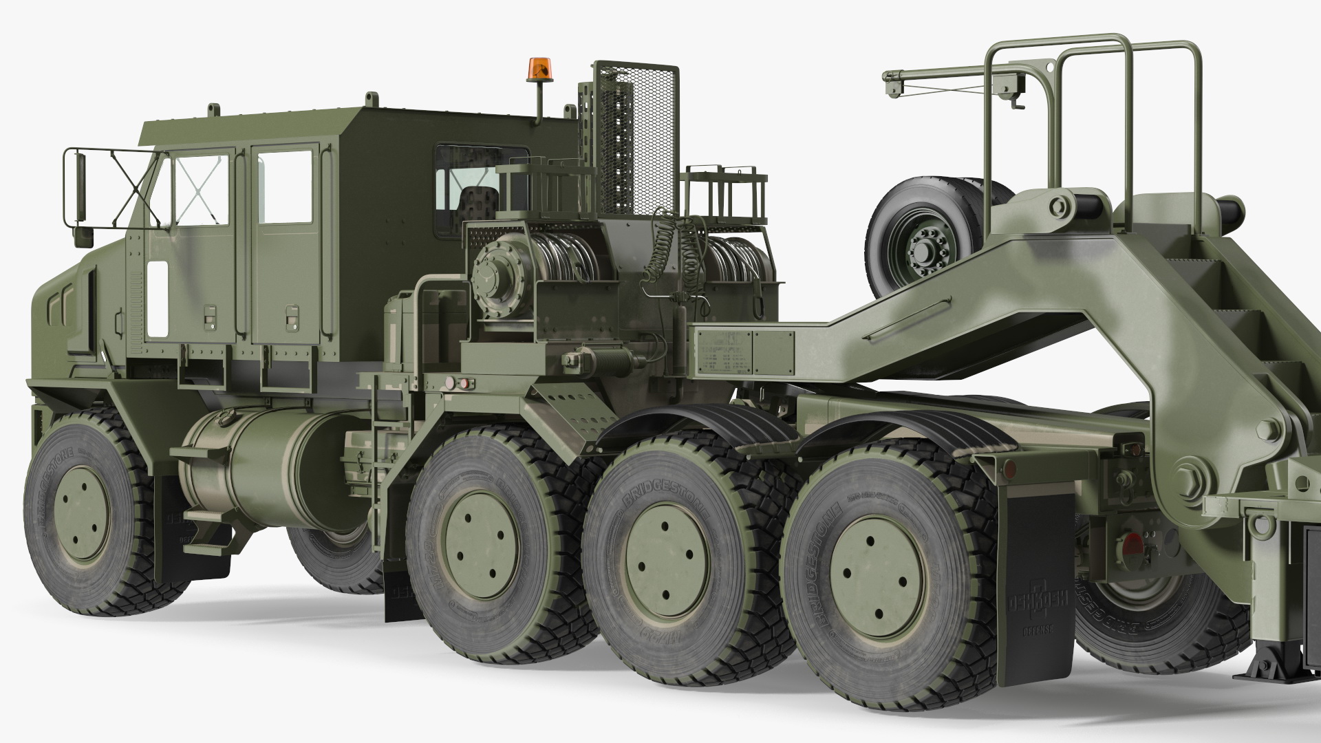 3D Transporter Oshkosh Global HET A1 with M1 Abrams model