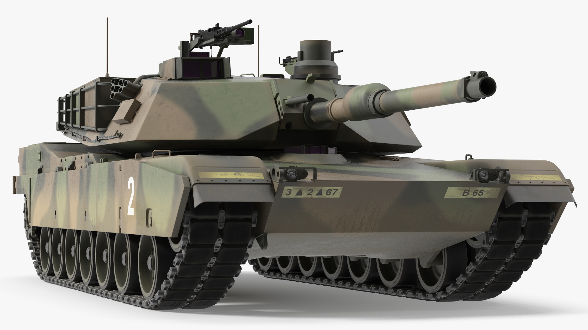 3D Transporter Oshkosh Global HET A1 with M1 Abrams model