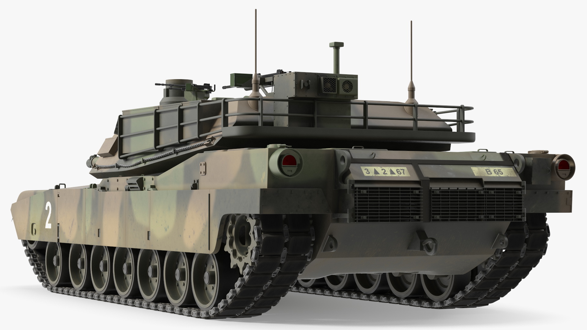3D Transporter Oshkosh Global HET A1 with M1 Abrams model